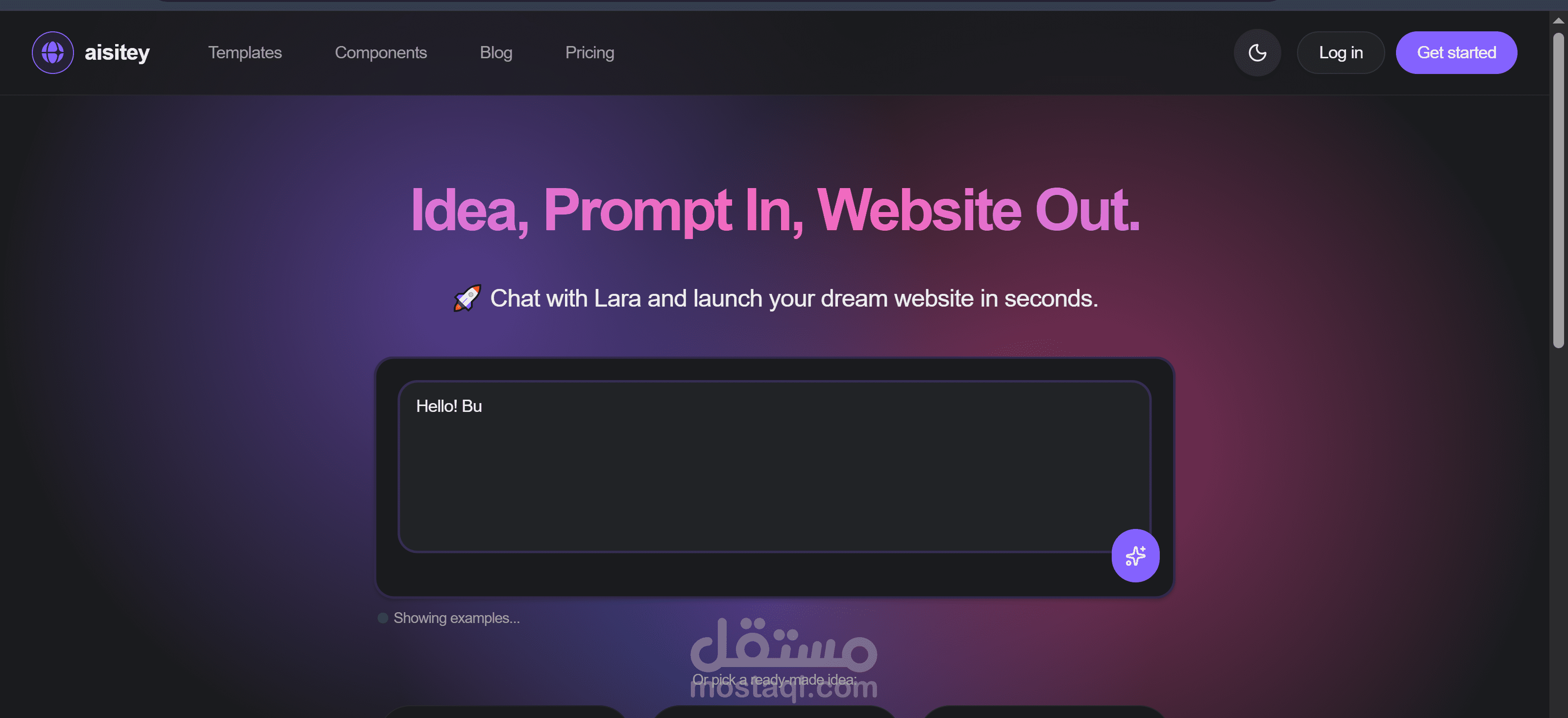 موقع لبناء مواقع الانترنت باستخدام الذكاء الاصطناعي AI Website Builder