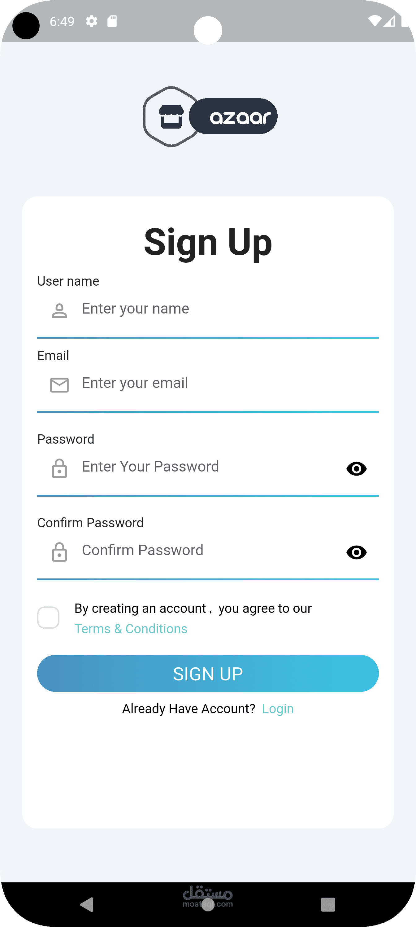 ecommrce app authentication