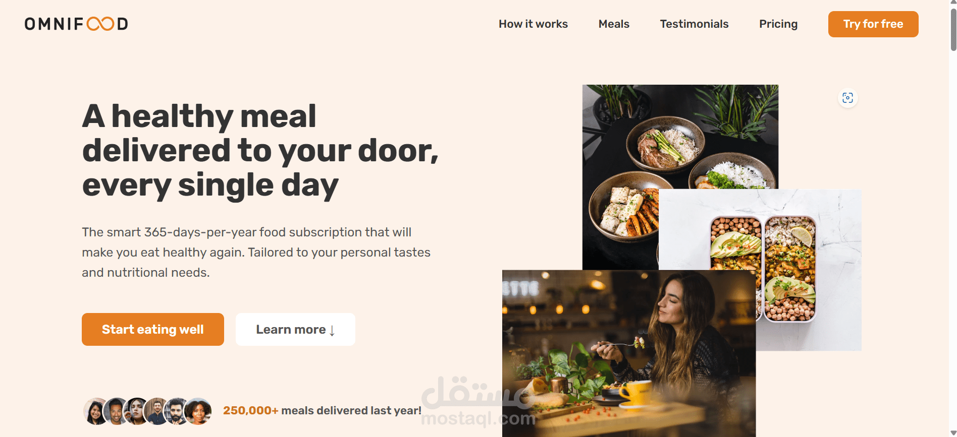 Omnifood Landing page