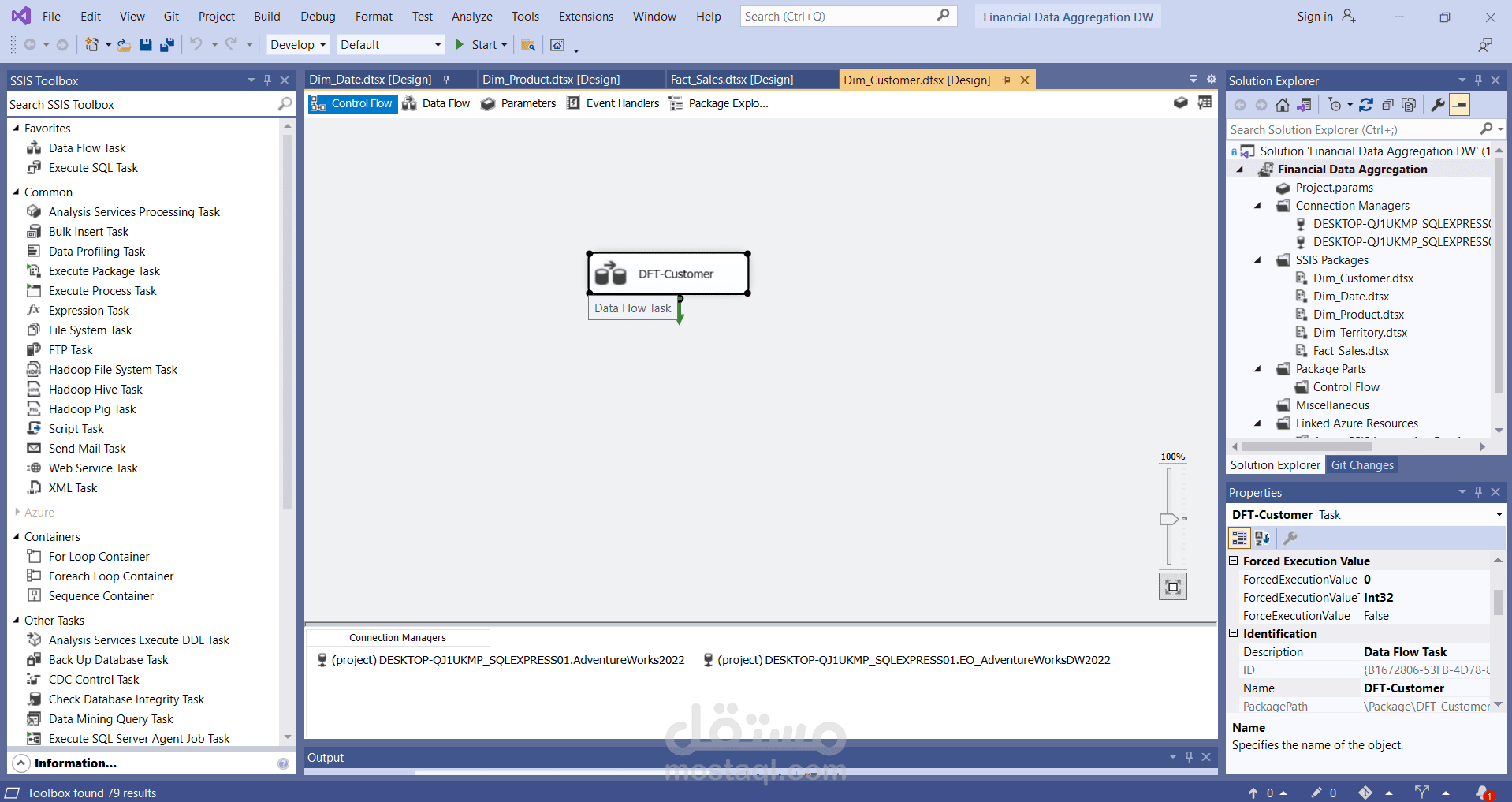 تطوير مستودع بيانات مالي حديث باستخدام SQL Server وSSIS