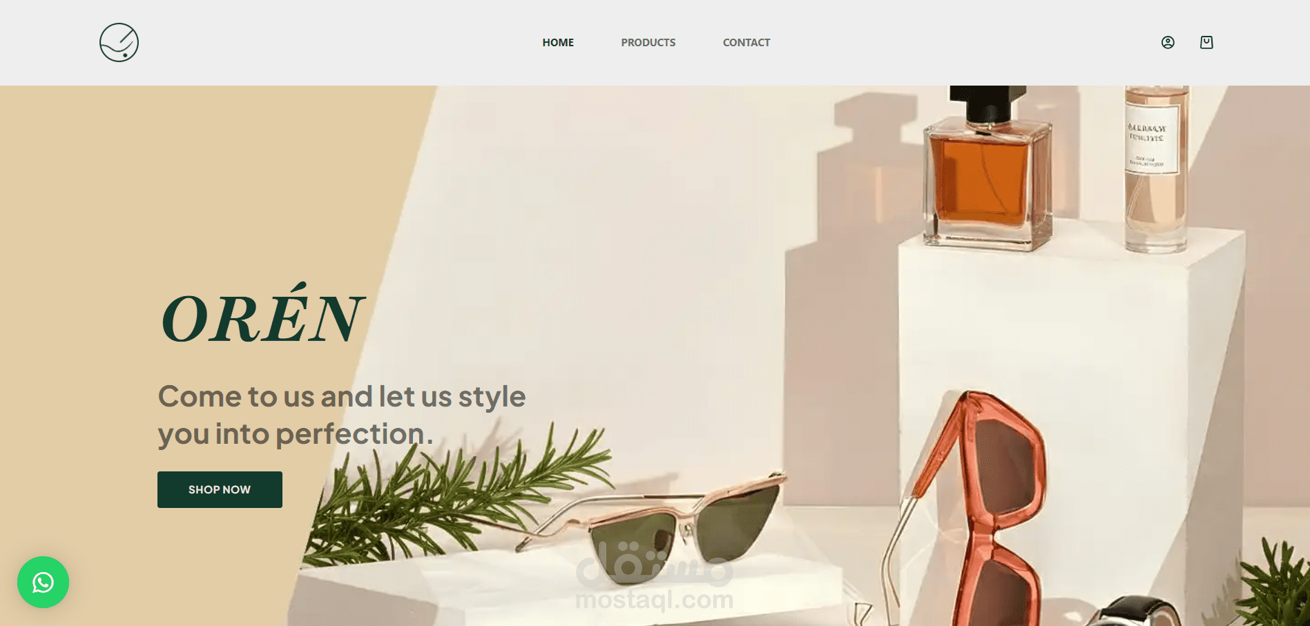 OREN – E-commerce Store for Sunglasses, Perfumes & Watches