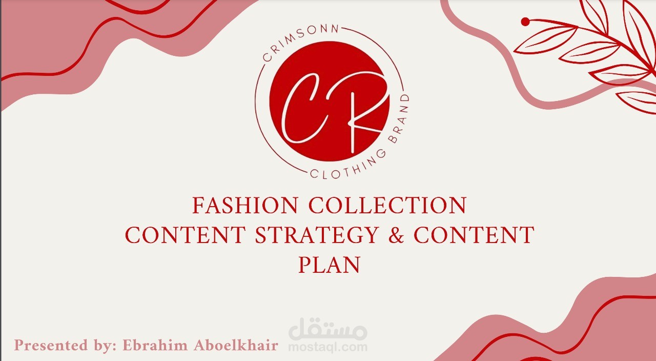 "fashion collection Content strategy & content plan"