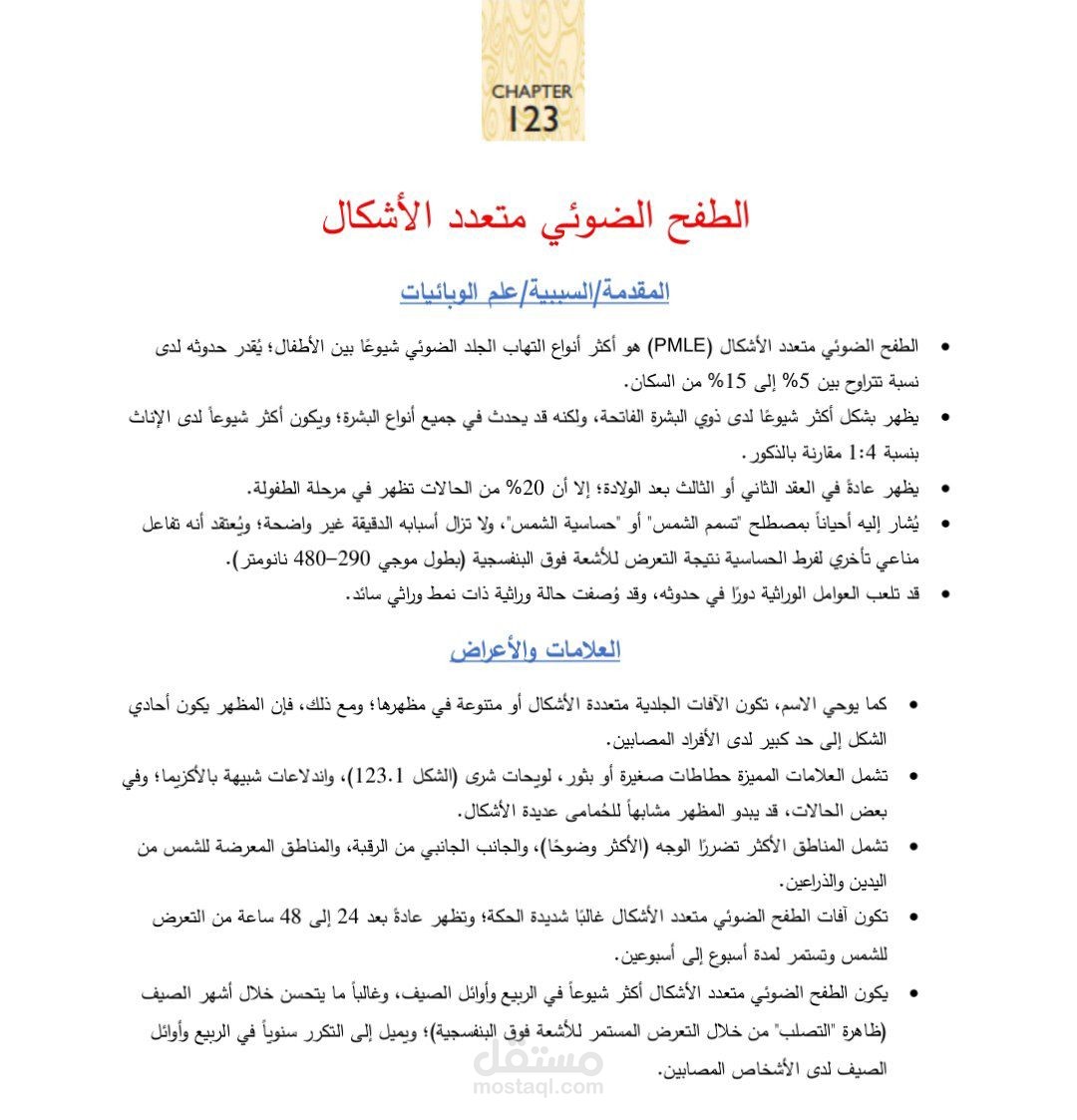 مشروع تخرج مترجم في مادة الجلدية