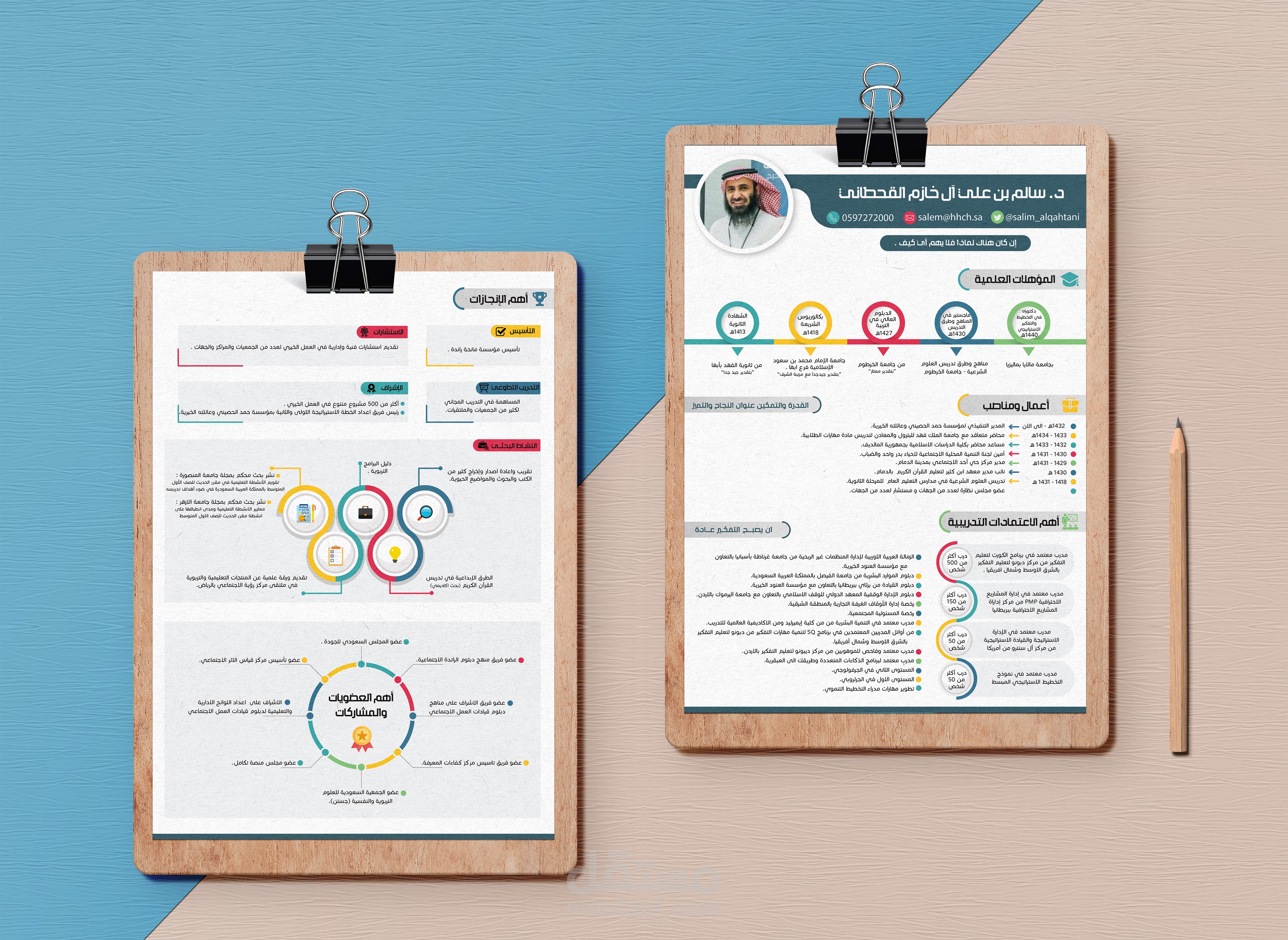 تصاميم سير ذاتية انفوجرافيك