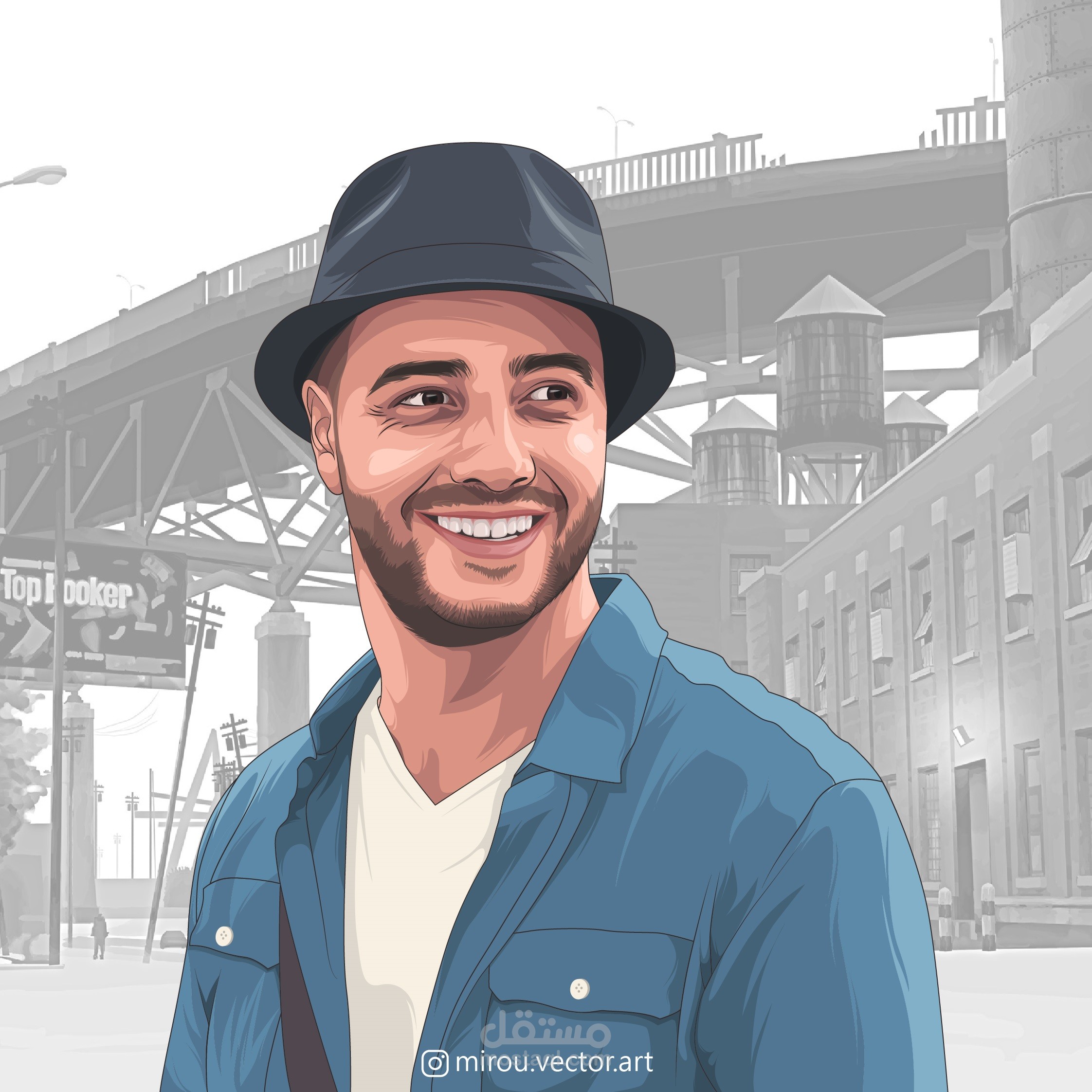رسم صور كرتونية vector art