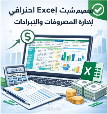 تصميم شيت Excel احترافي لإدارة المصروفات والإيرادات