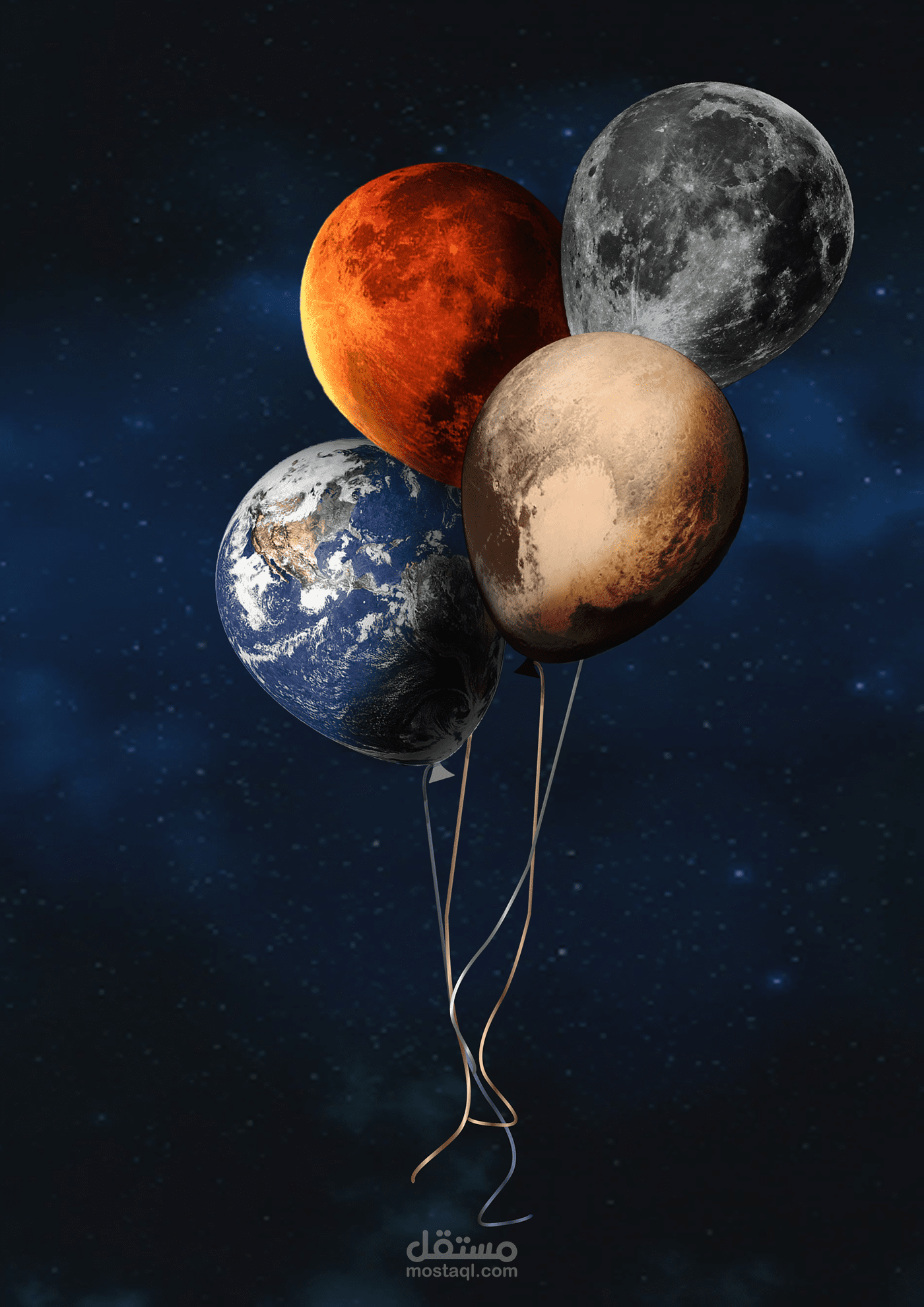 planets balloons