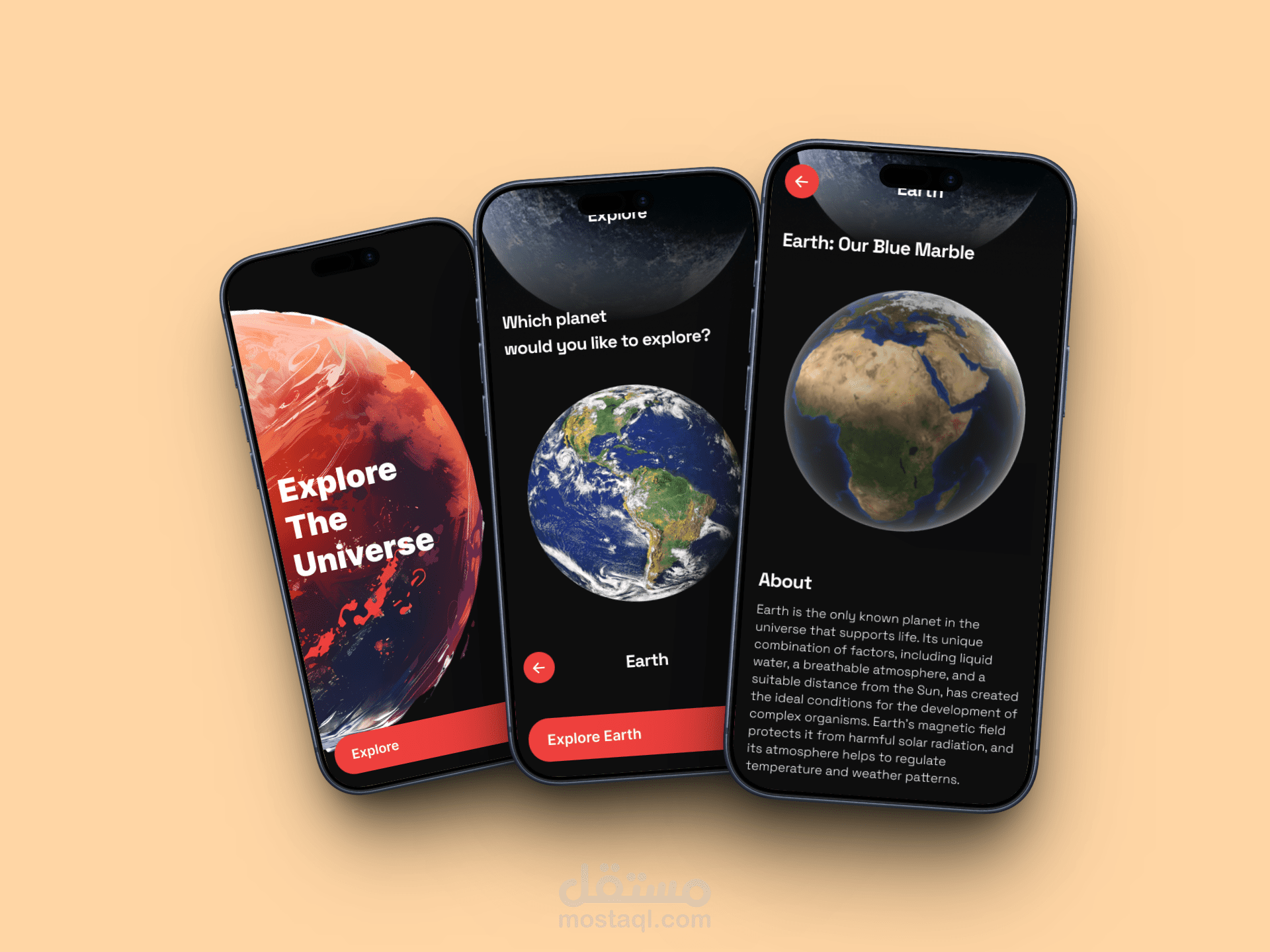 Space App – Flutter UI Project