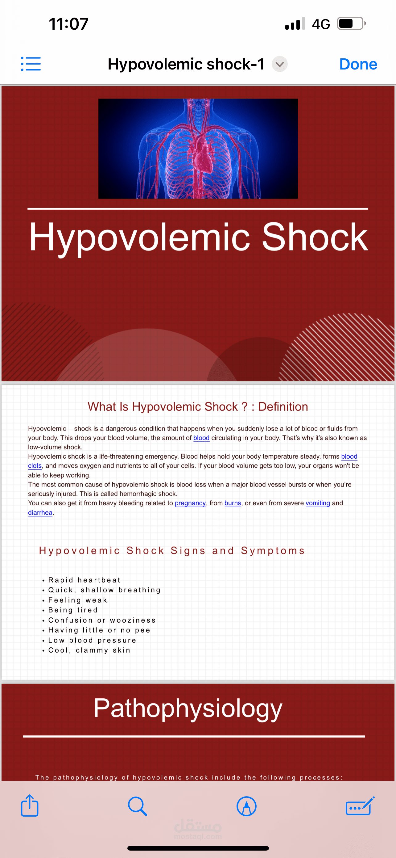 برزنتيشن hypovolemic shock