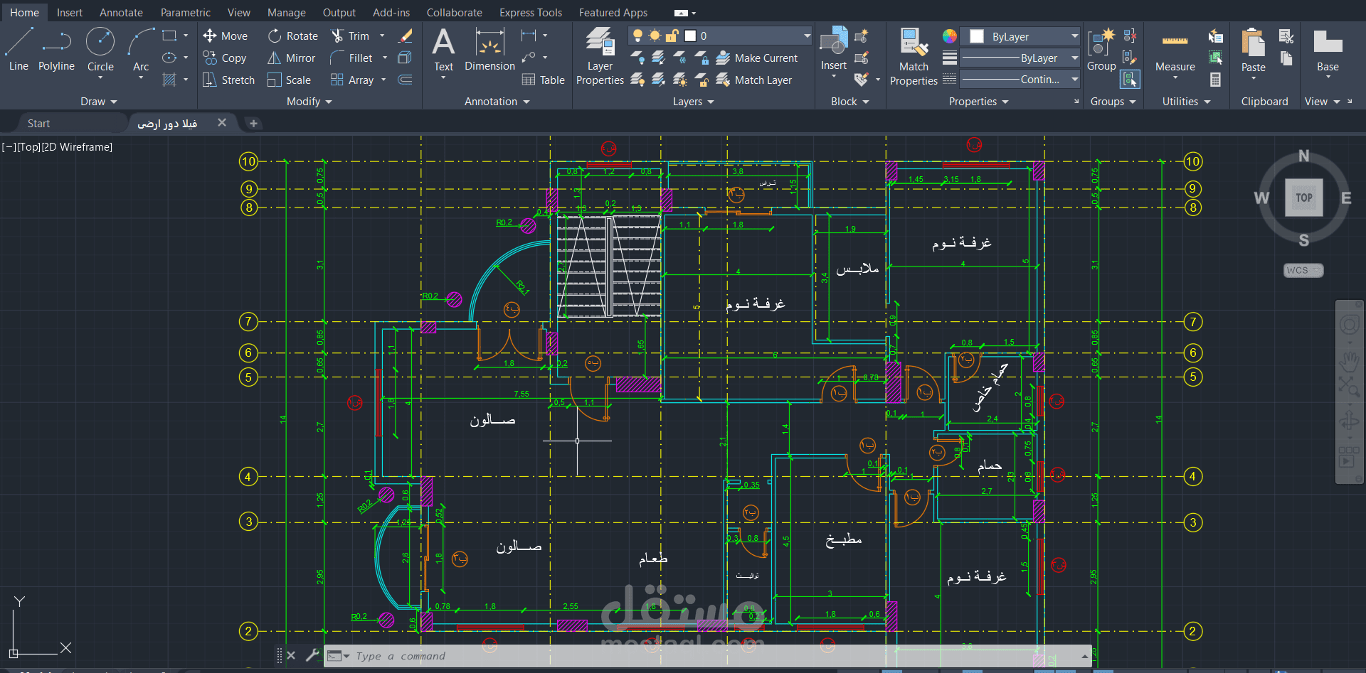 التصميم الهندسى للمنشأت على Auto CAD