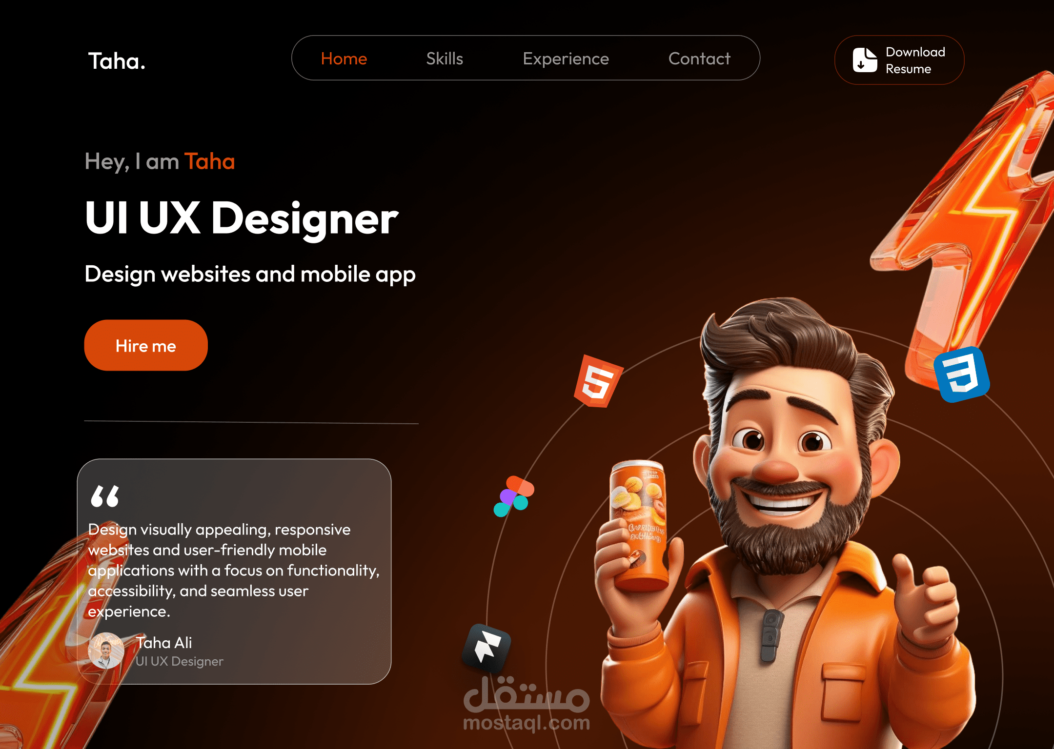ui design hero section