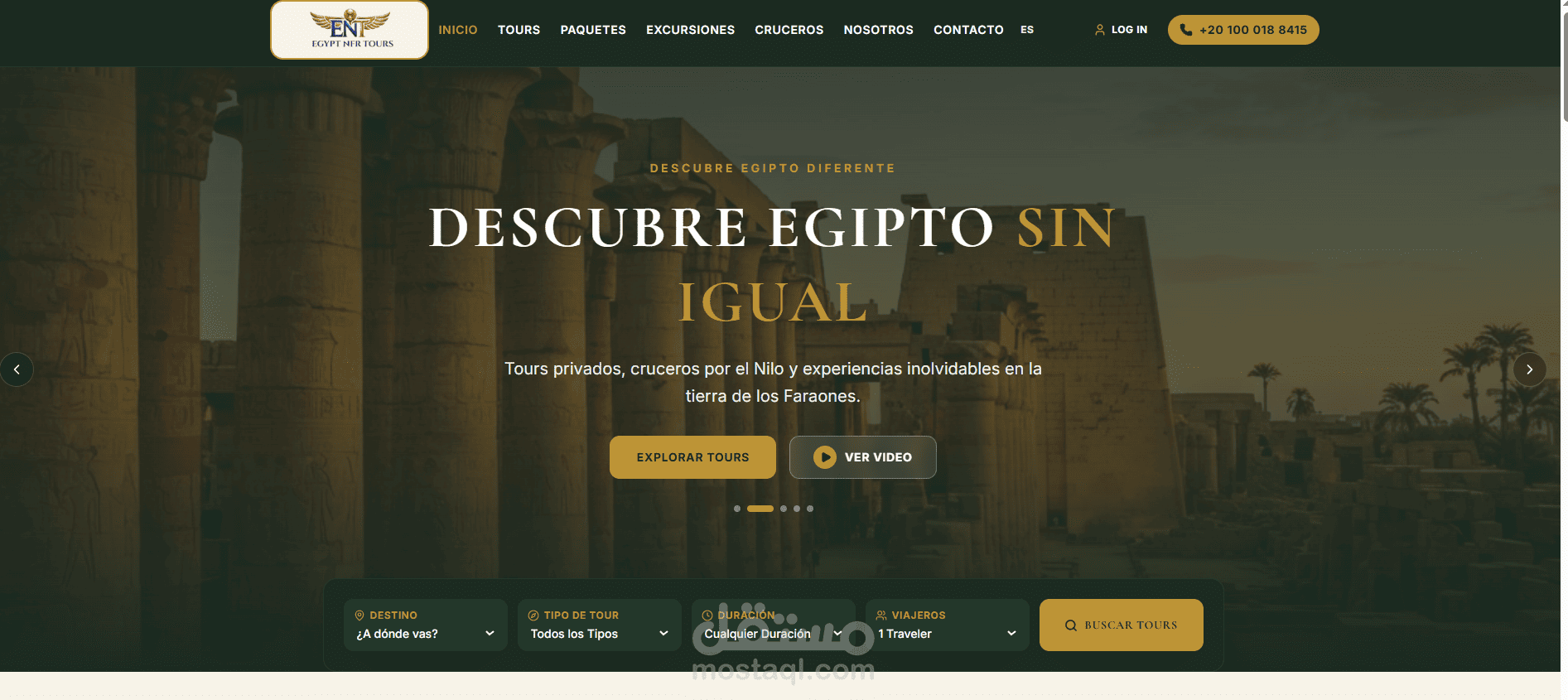 تطوير منصة وتطبيقي ويب كامل للسياحة والحجوزات النيلية | Egypt NFR Tours