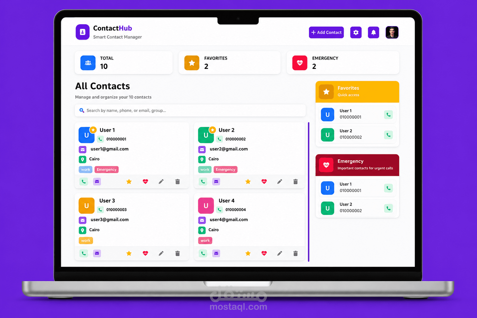 ContactHub: A Comprehensive Contact Management System
