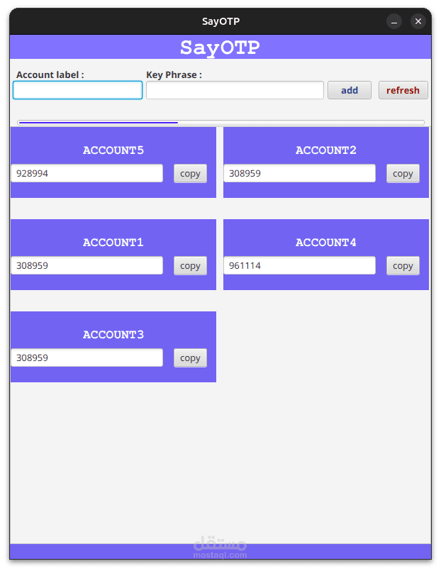 SayOTP - TOTP App تطبيق لتوليد كلمات المرور الفورية