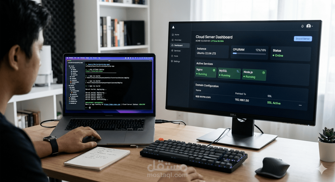إعداد ونشر تطبيق ويب احترافي على خادم شخصي