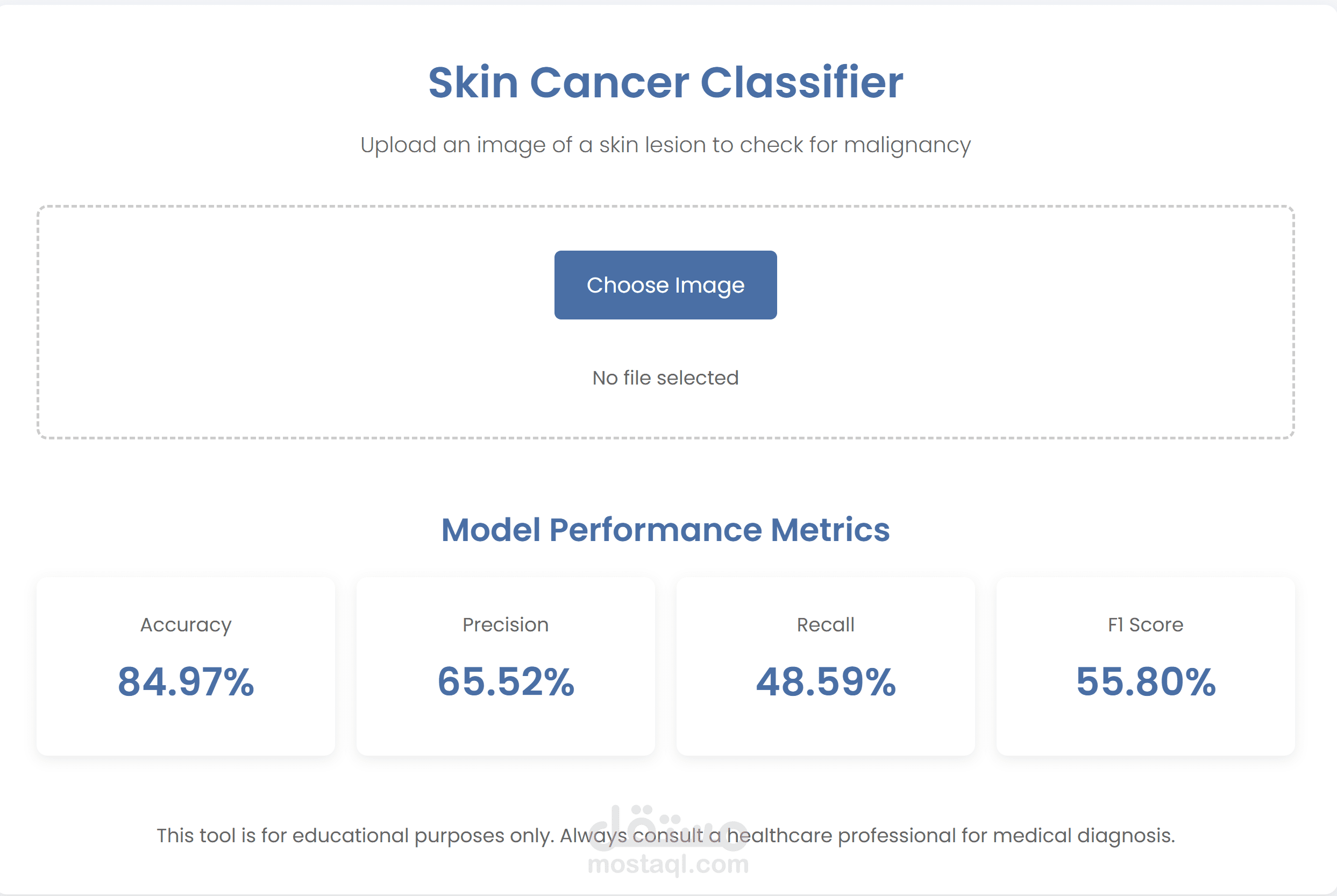 Skin Cancer Classifier – AI-Powered Web App