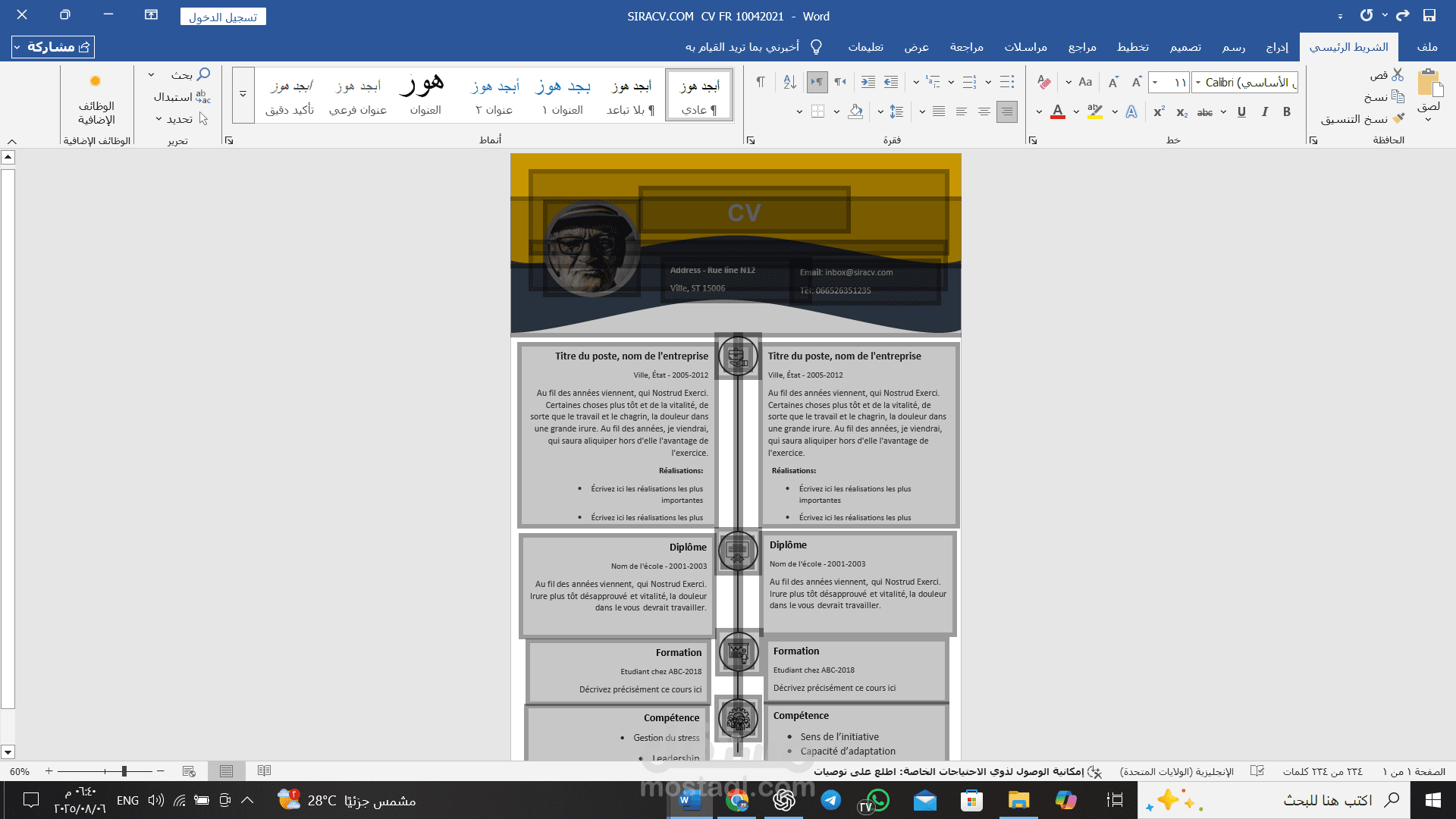 cv سيرة ذاتيه