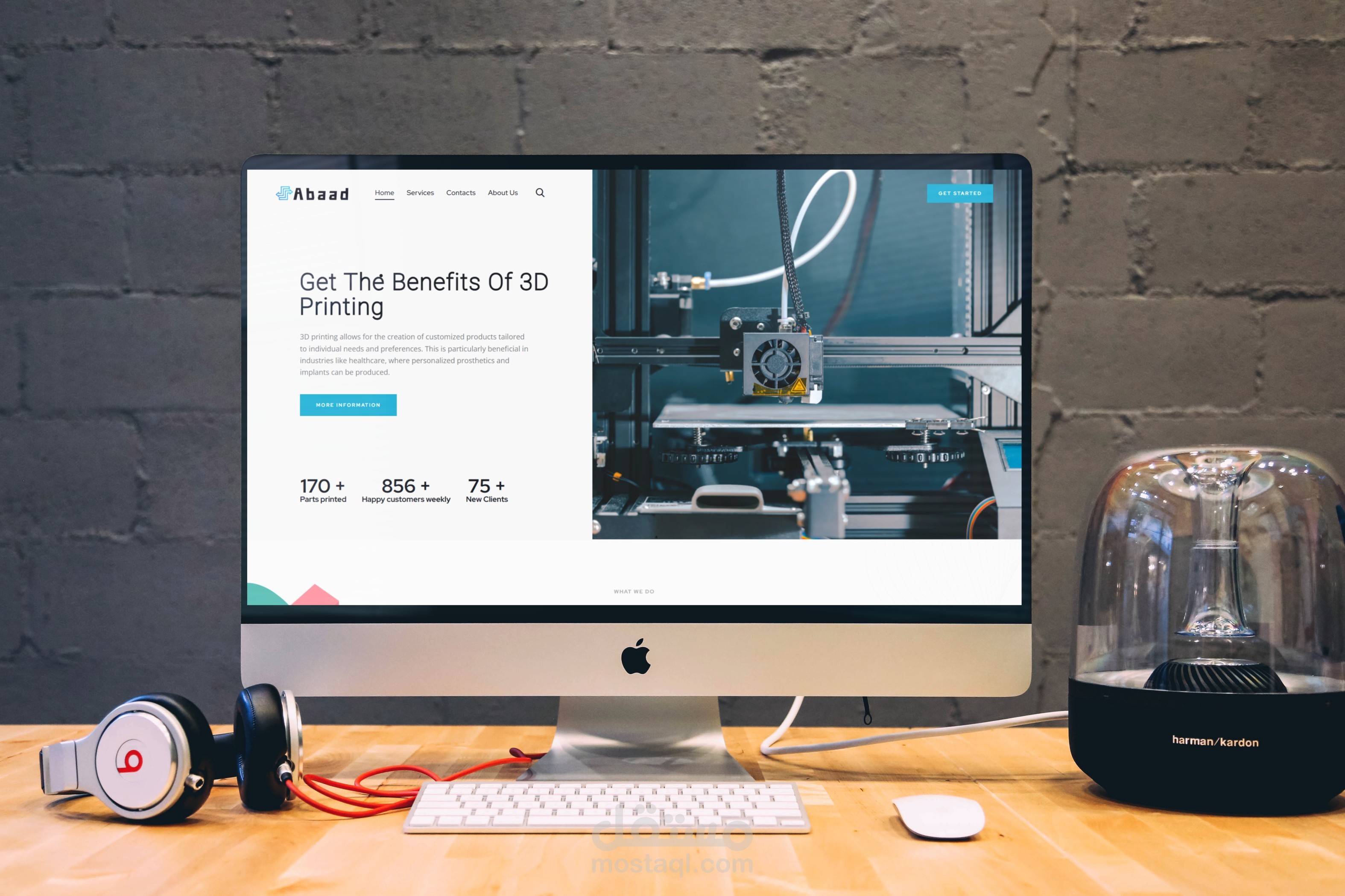 موقع الكتروني لشركة طباعه  "3D Printer"