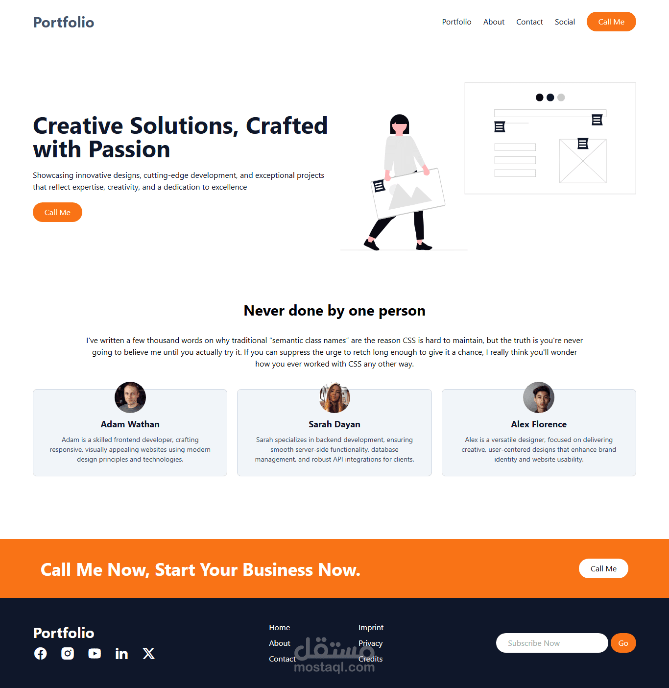 برمجة و تصميم صفحات هبوط بشكل مميز ومتقن landing page