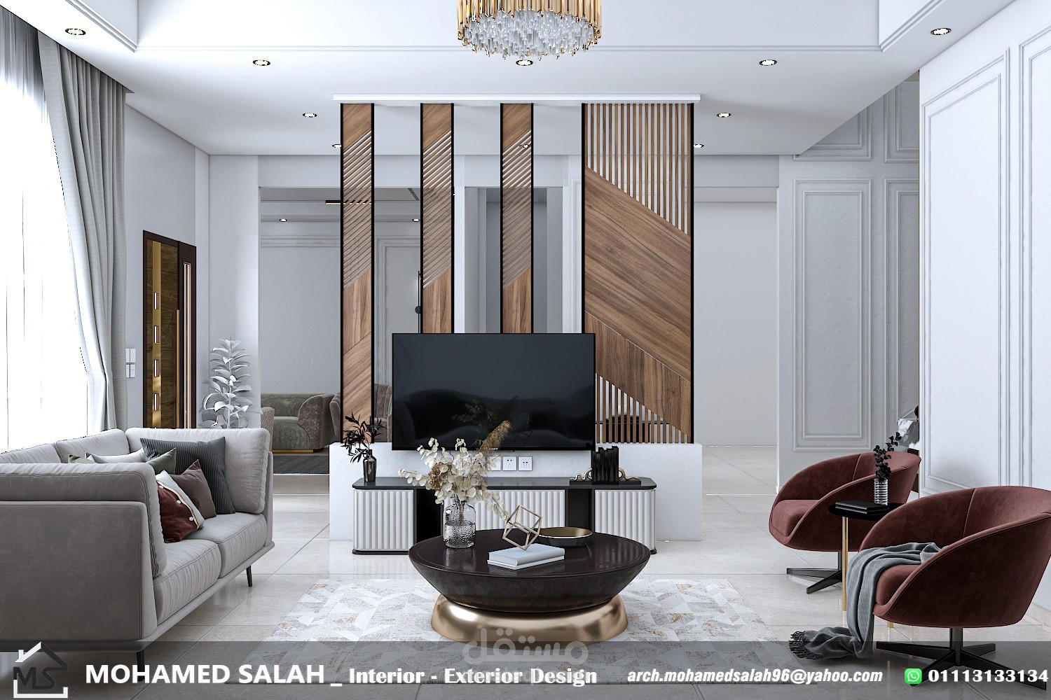 تصميم صالة معيشة بالسعودية