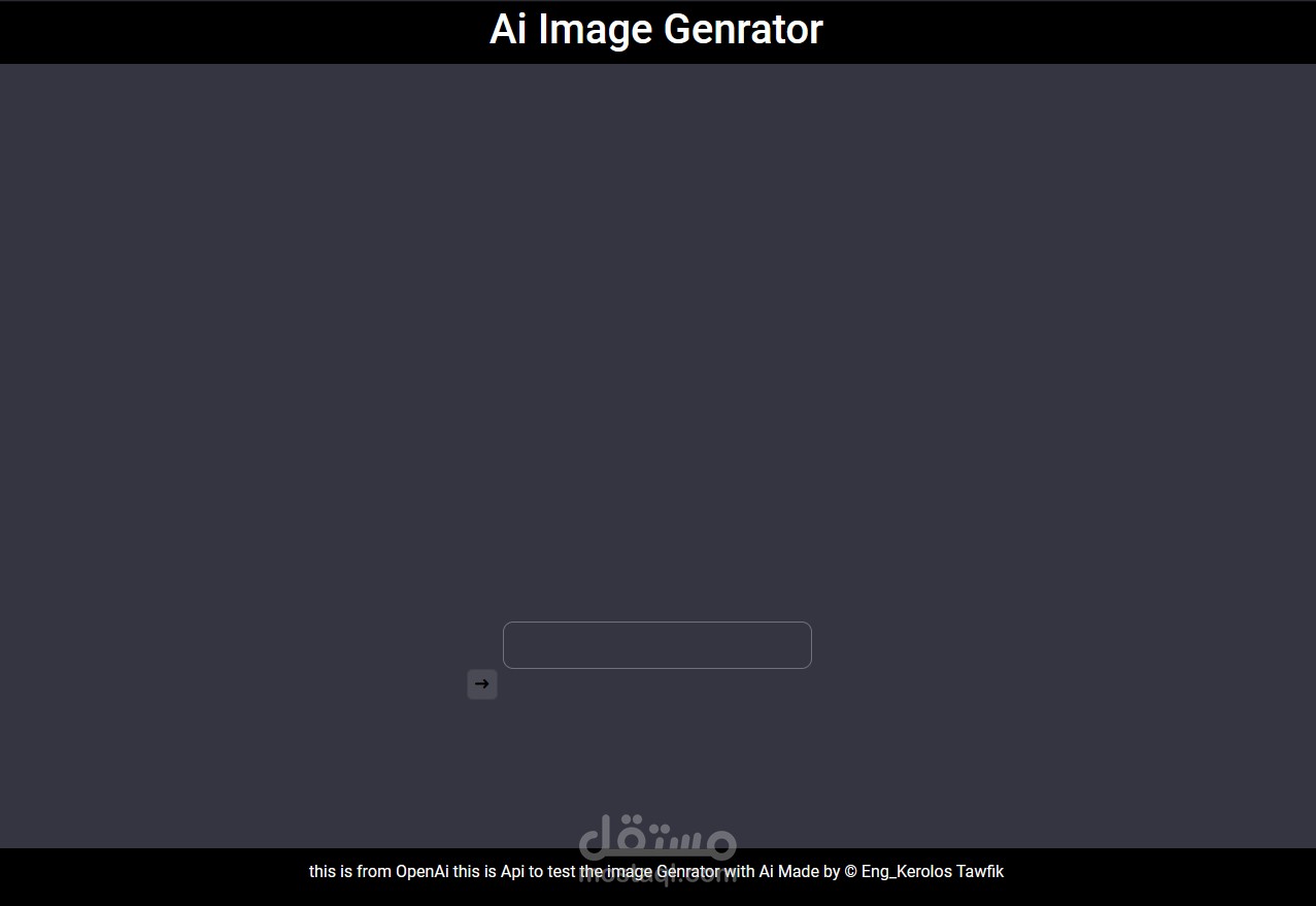Front-end Ai image Genrator