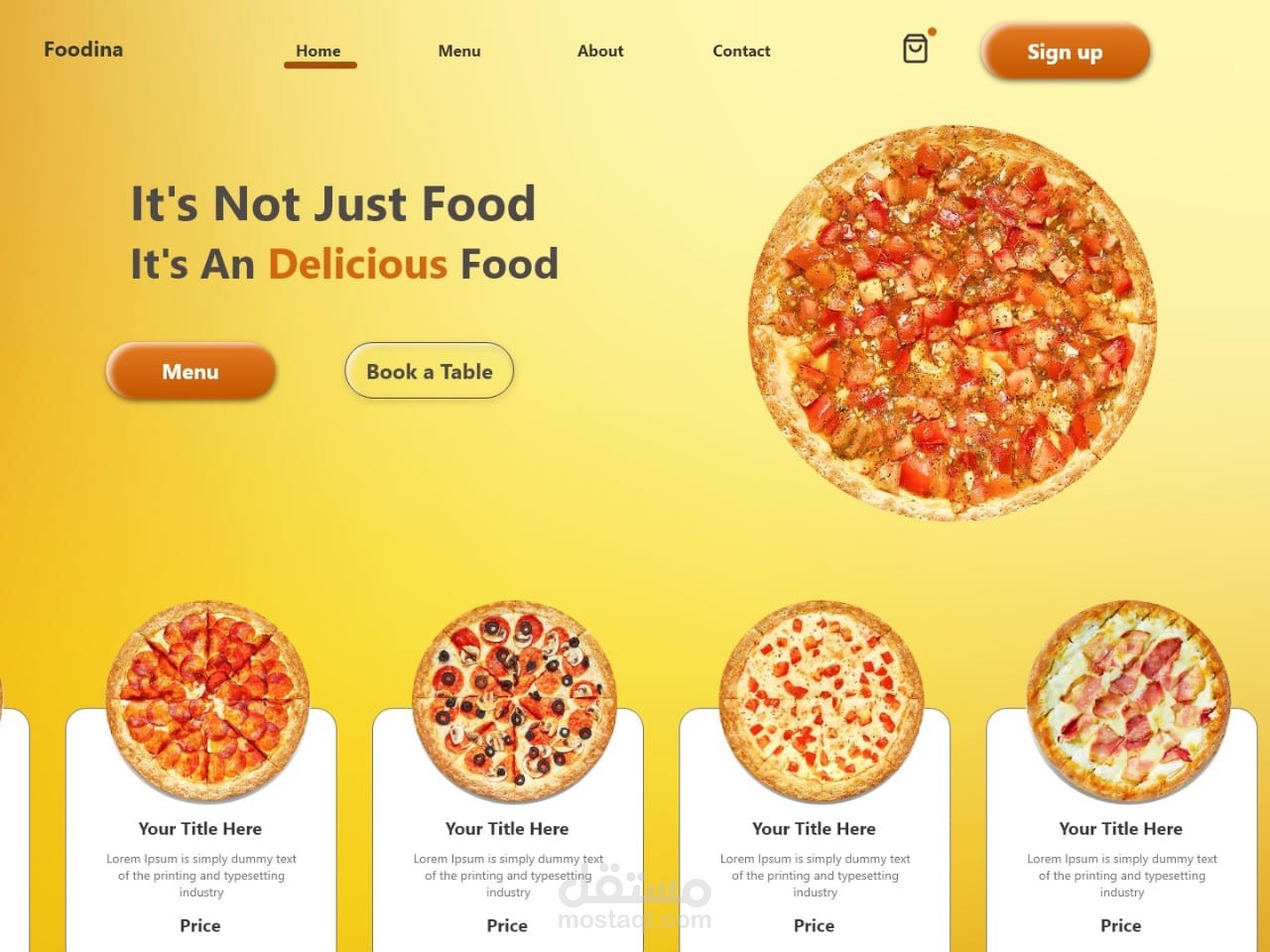 Pizza Website ( Foodina )