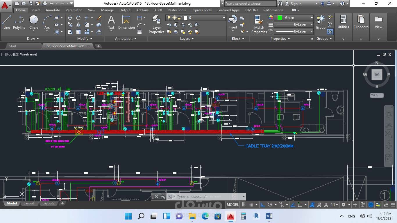 تصميم انظمة تيار خفيف و جهد منخفض باستخدام الاوتوكاد و الريفيت