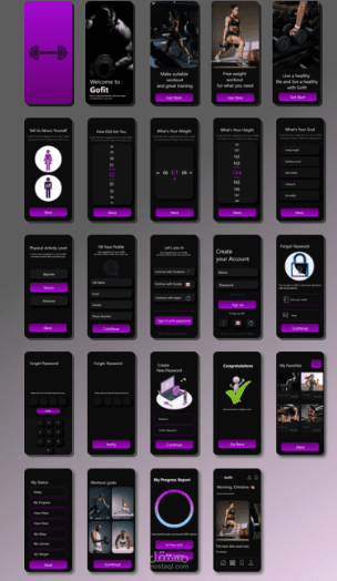 UI Design for Fitness App
