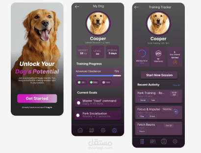 Dog Training App – Mobile UI/UX Design