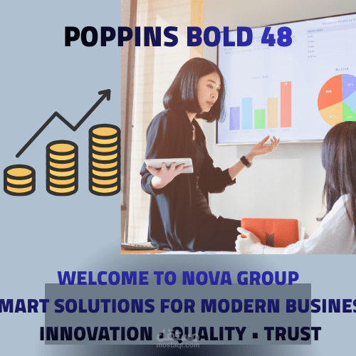 تصميم لشركة NOVA GROUP المتخصصة في الحلول الذكية للأعمال، يعكس الاحترافية والجودة والابتكار.