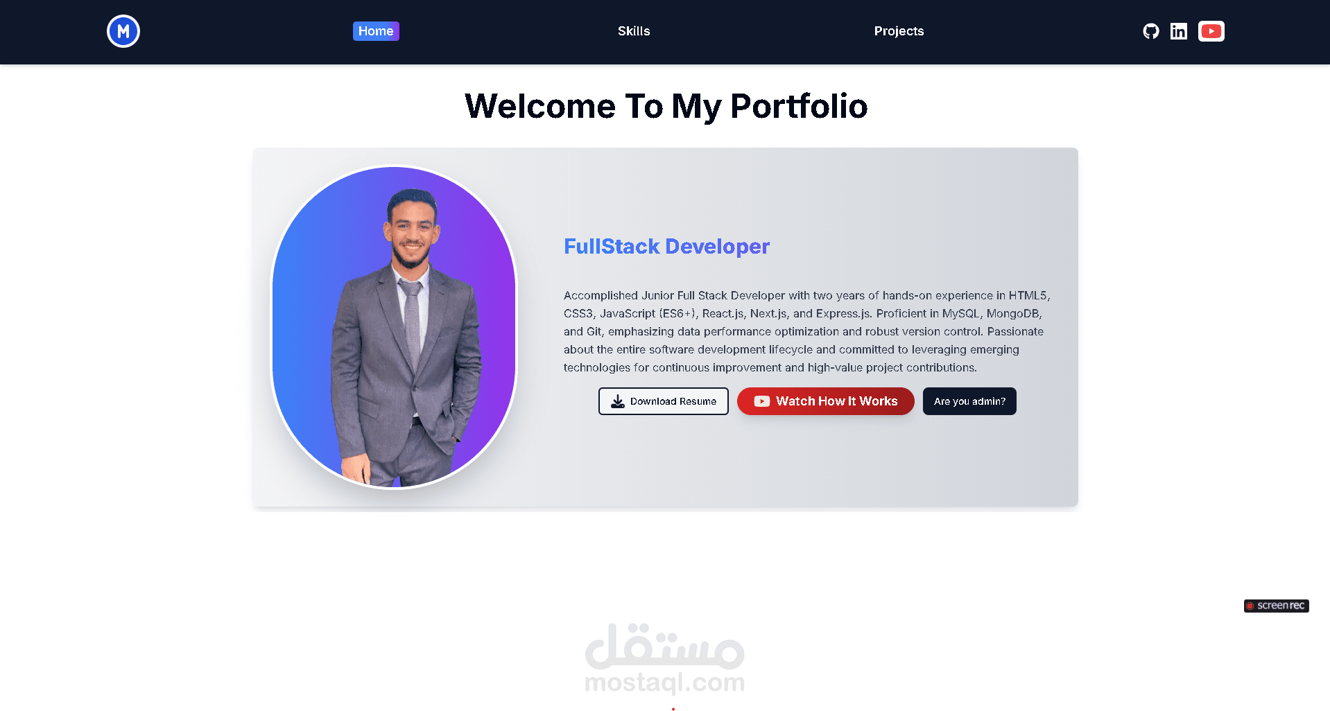 Portfolio Fullstack App