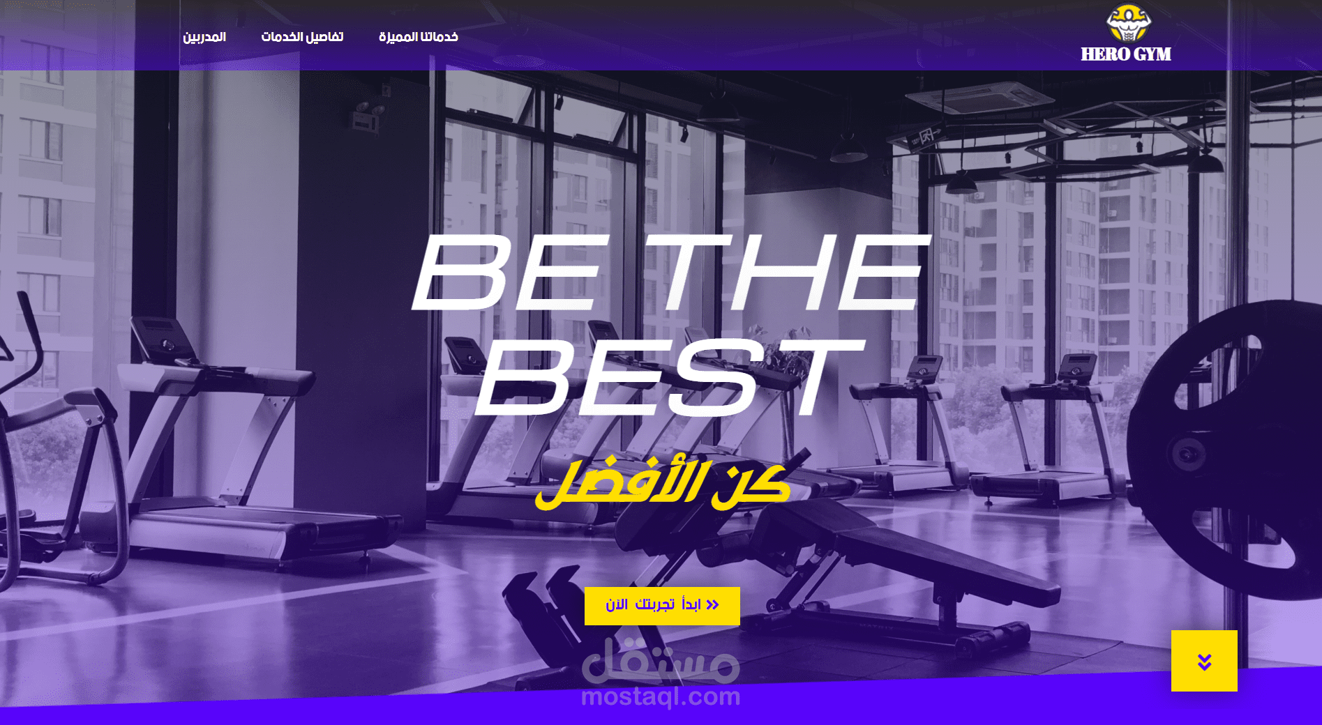 HERO GYM - قالب نادي رياضي