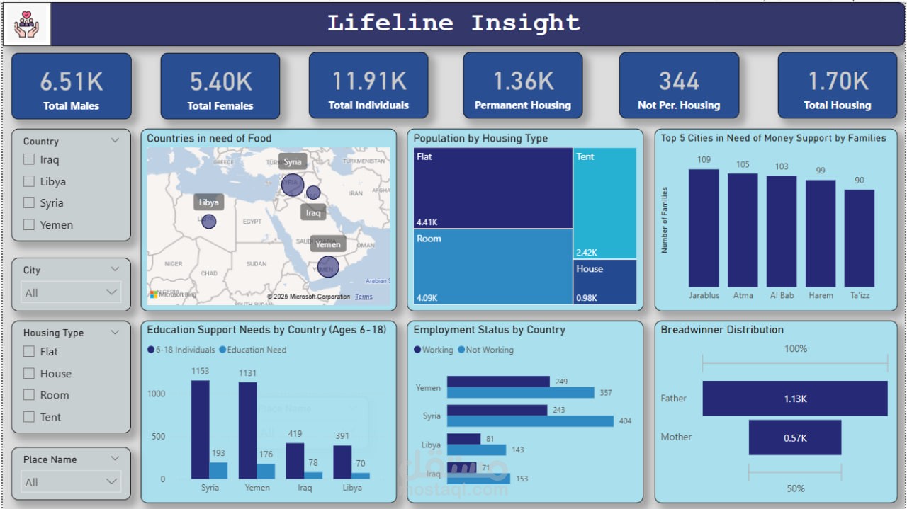 Lifeline Insight | Power Bi Dashboard