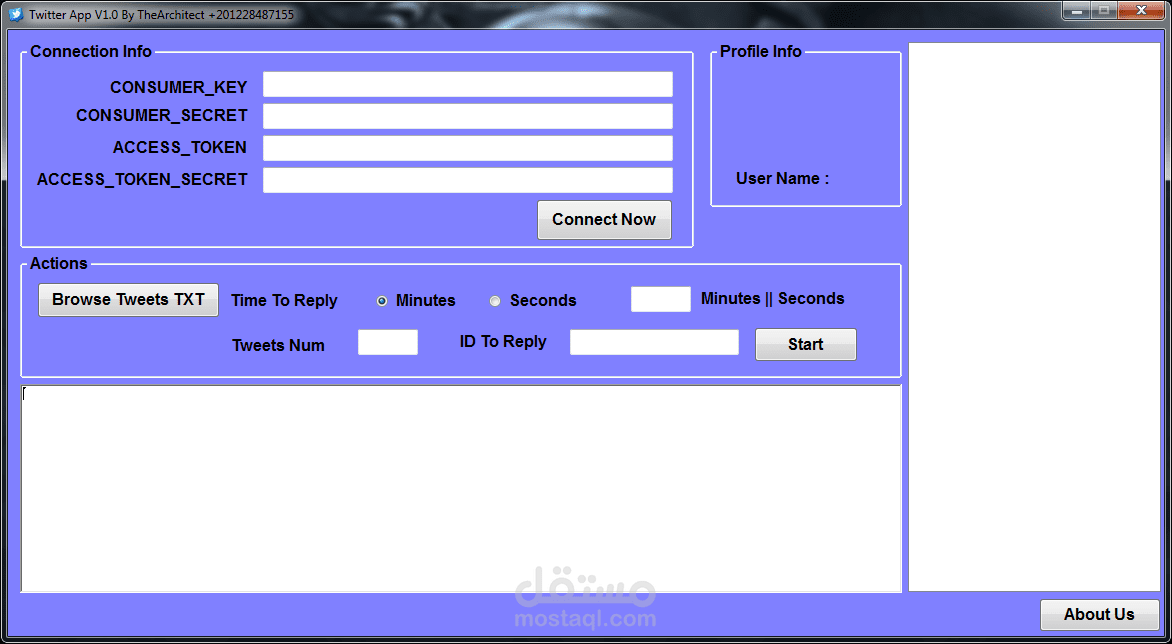 برنامج تويتر (بوت+فلود)