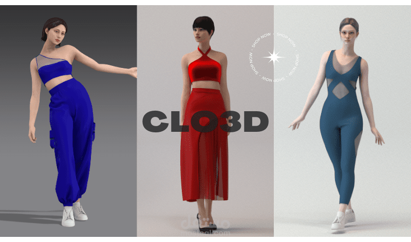 تصميم ازياء ثلاثية الابعاد نسائيه CLO3D