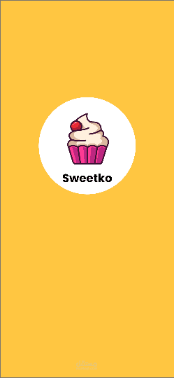 تصميم UI/UX لتطبيق بيع حلويات
