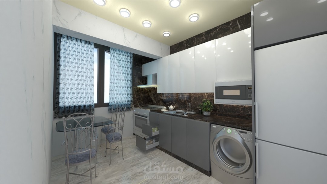 تصميم 3D لمطبخ