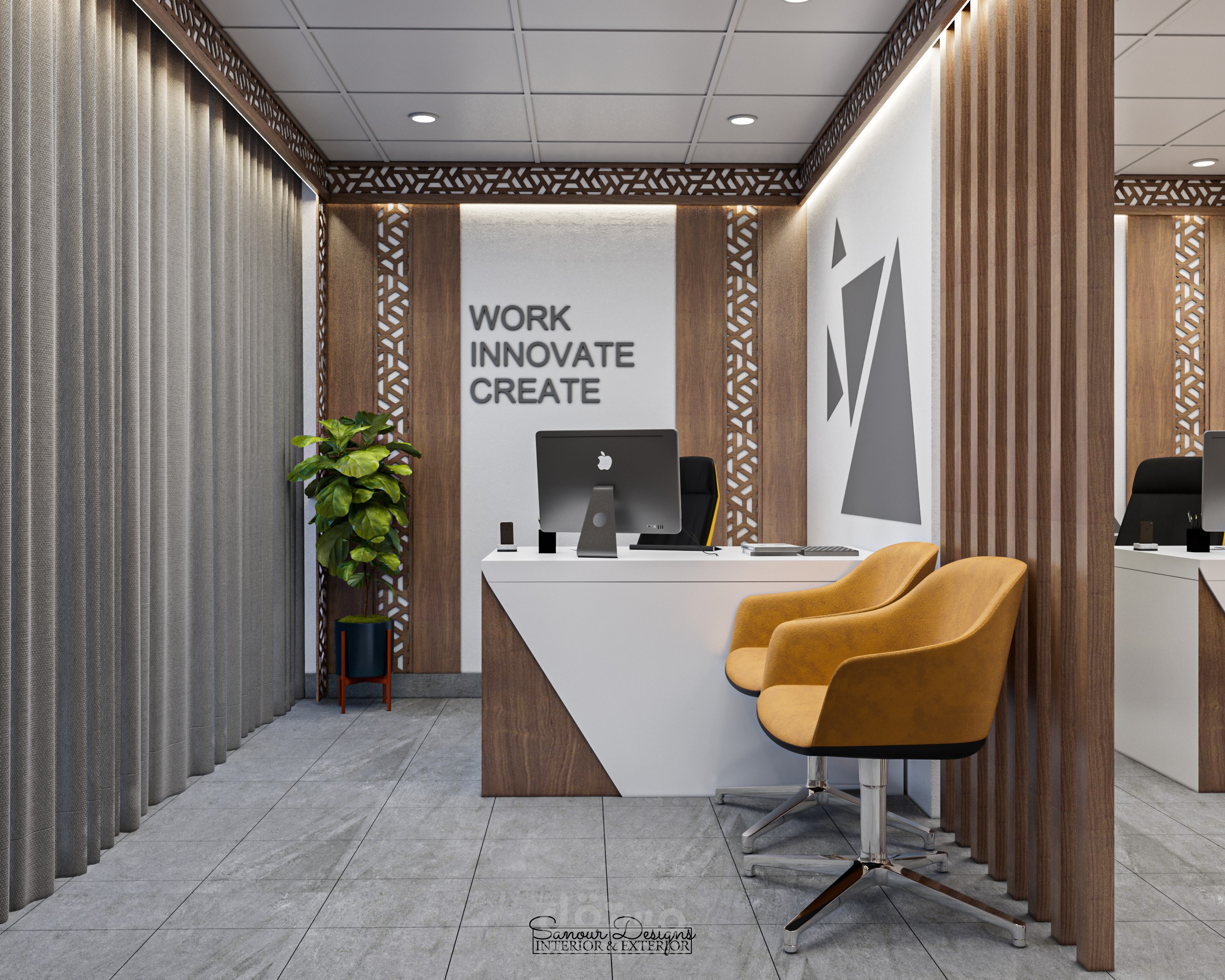 تصميم داخلي لشركة عقارات