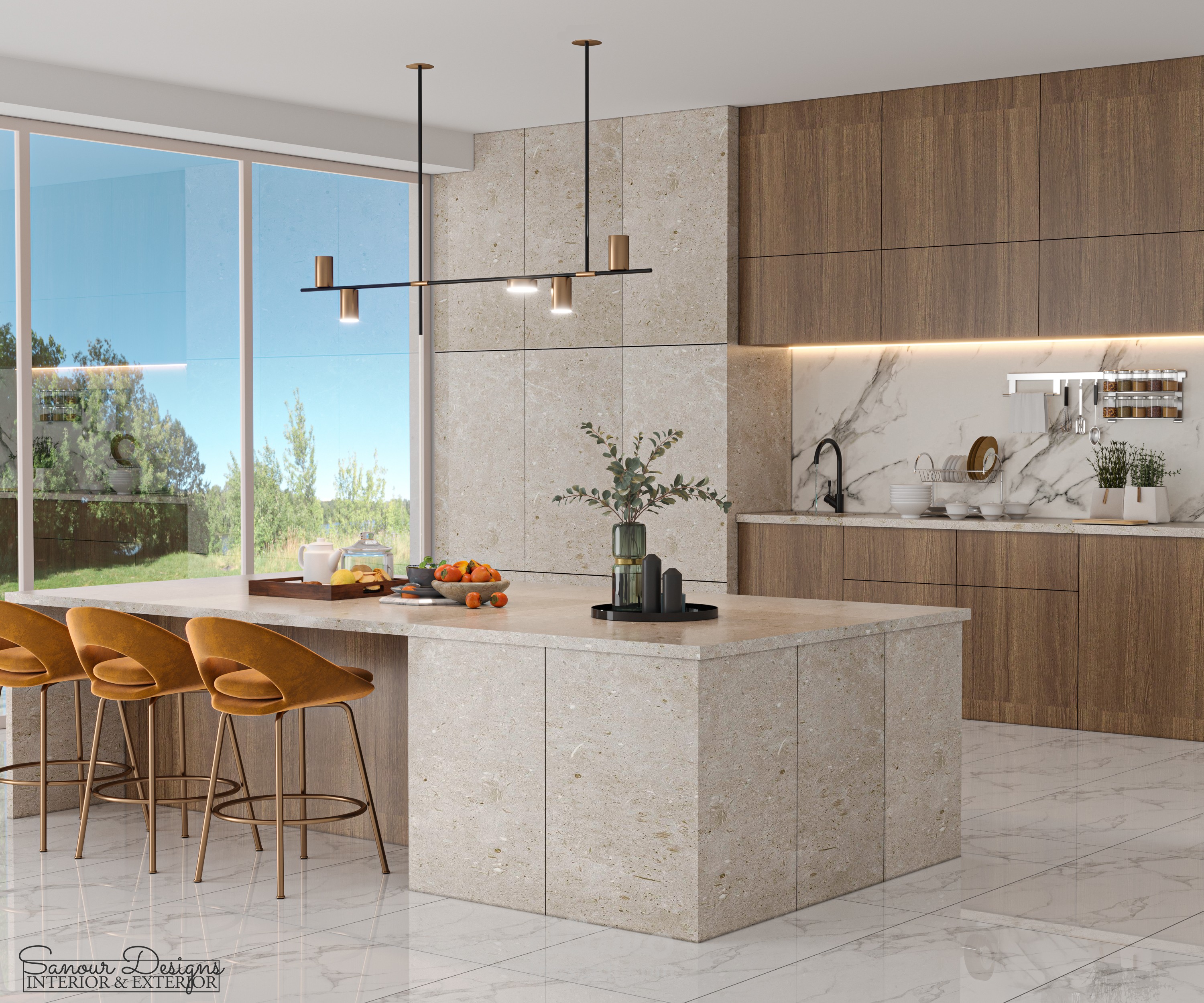 تصميم مطبخ امريكي