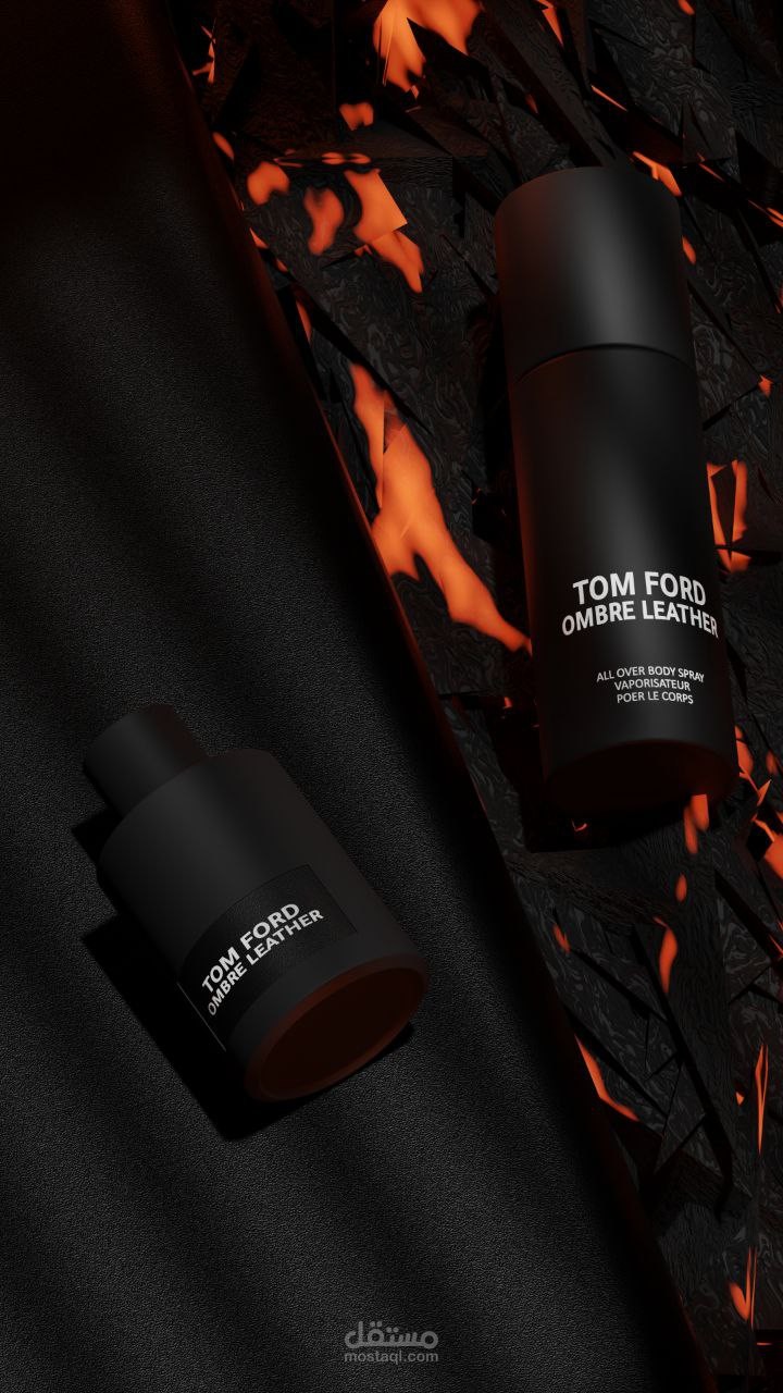تصميم لعطر tom ford باستخدام