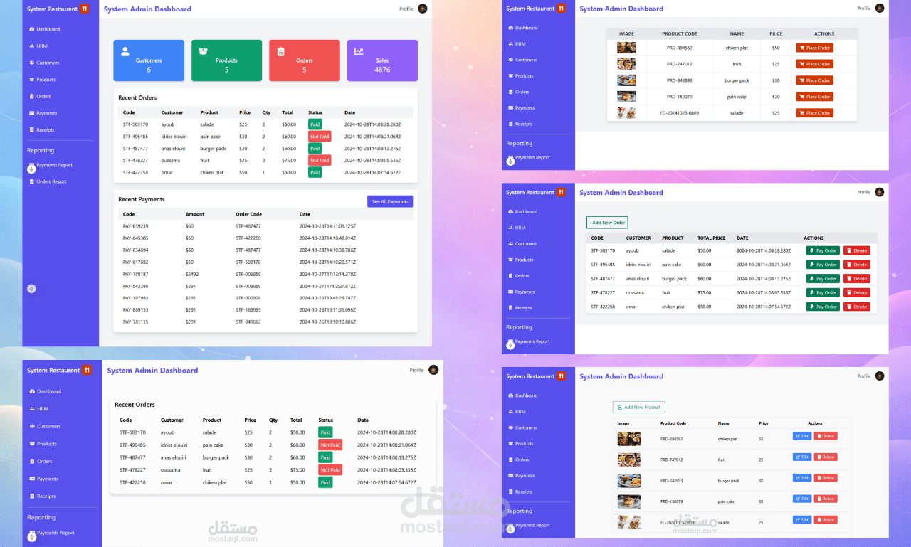 نظام نقاط البيع للمطاعم المتكامل مع لوحة تحكم ذكية وأتمتة العمليات