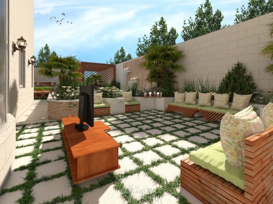 تصميم حديقة منزل صغيرة