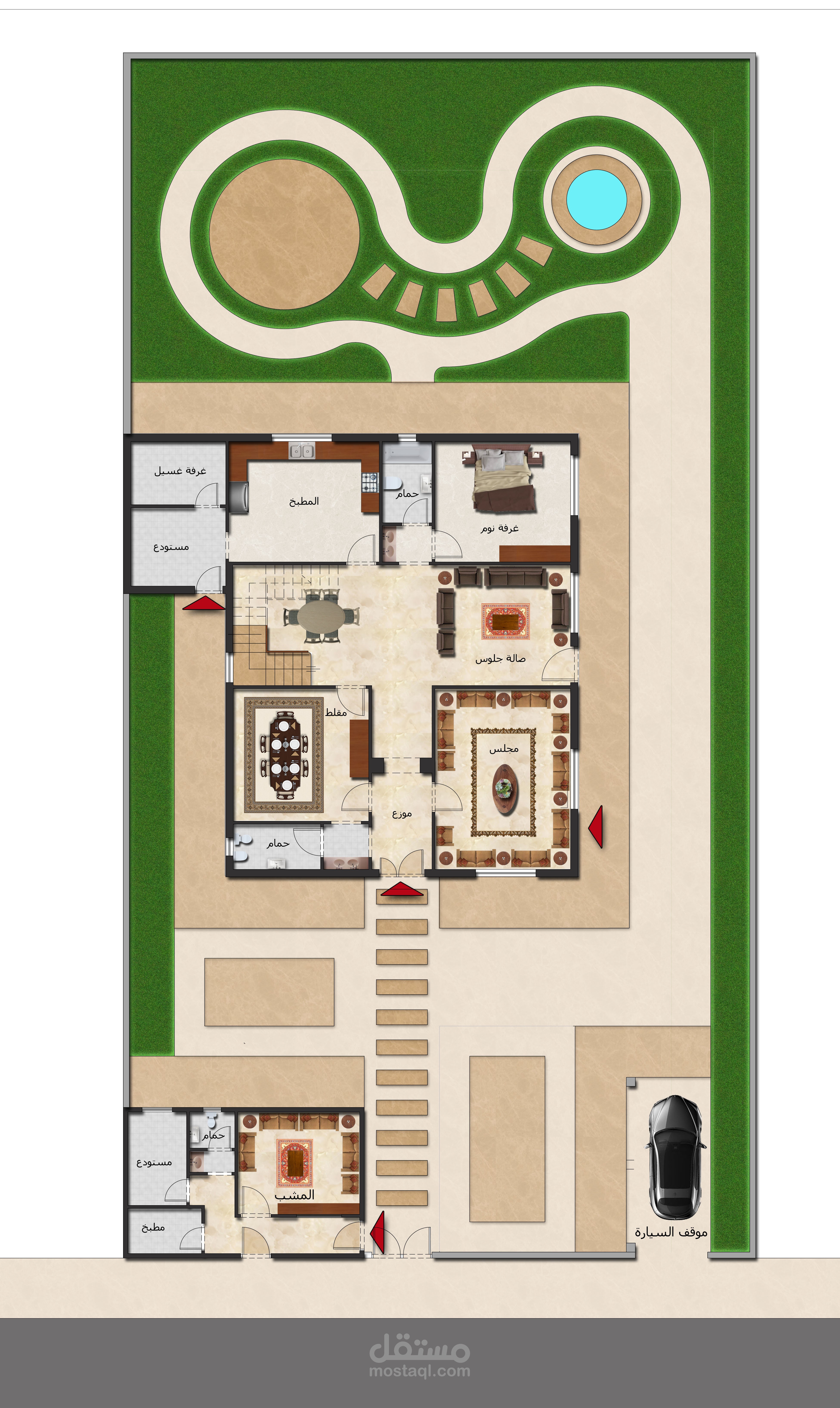 تصميم فيلا في المملكة العربية السعودية