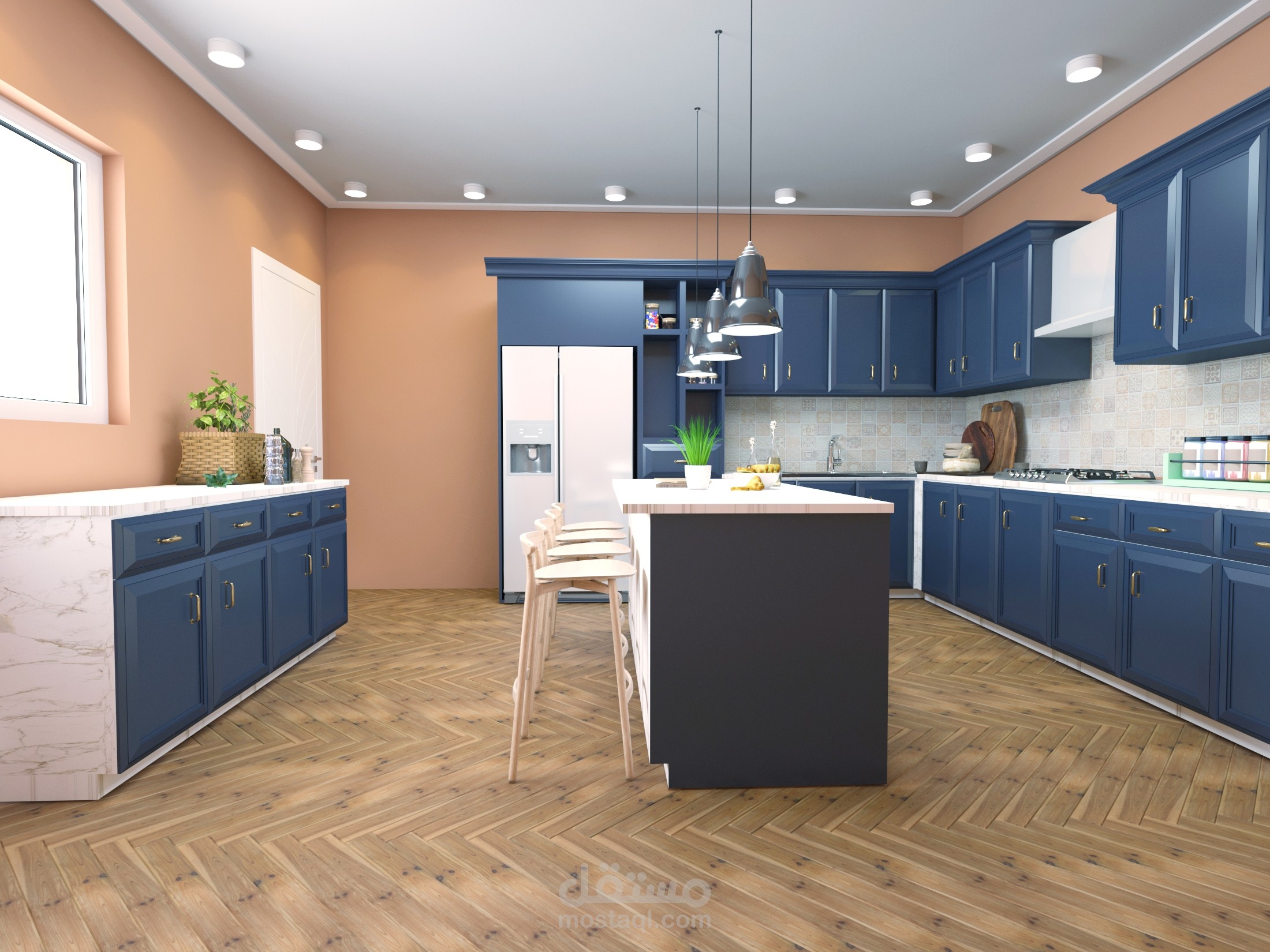 تطبيق ورشة تصميم مطبخ عصري