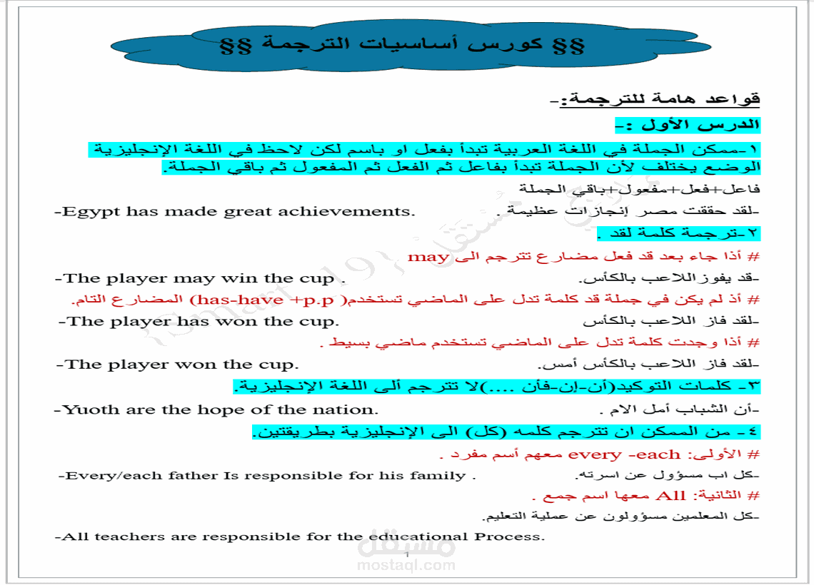 تفريغ وكتابة كورس من يوتيوب على برنامج الورد