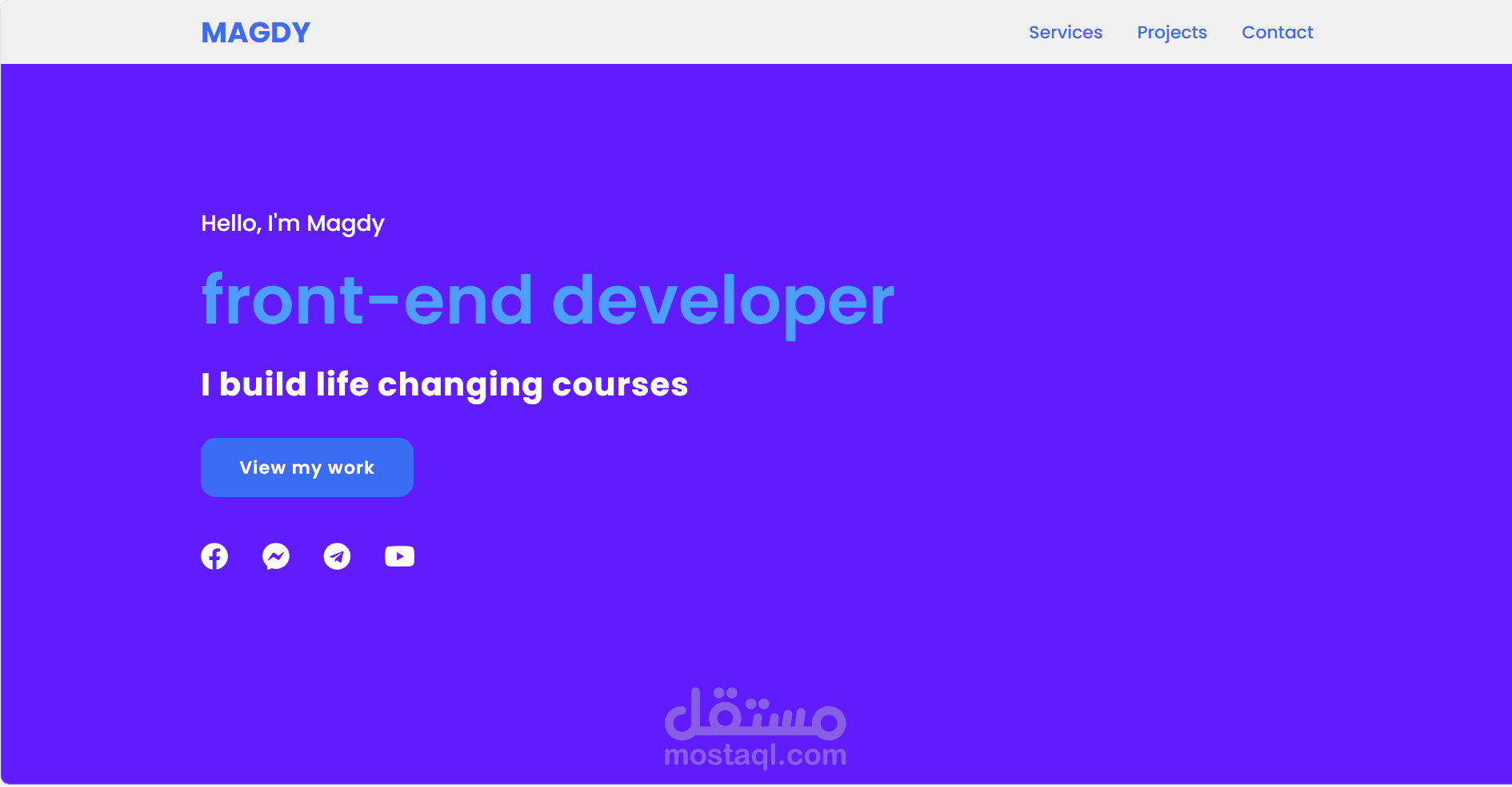 موقع الكتروني تم انشاءه باستخدام اللغات الاتيه  HTML  CSS   Java