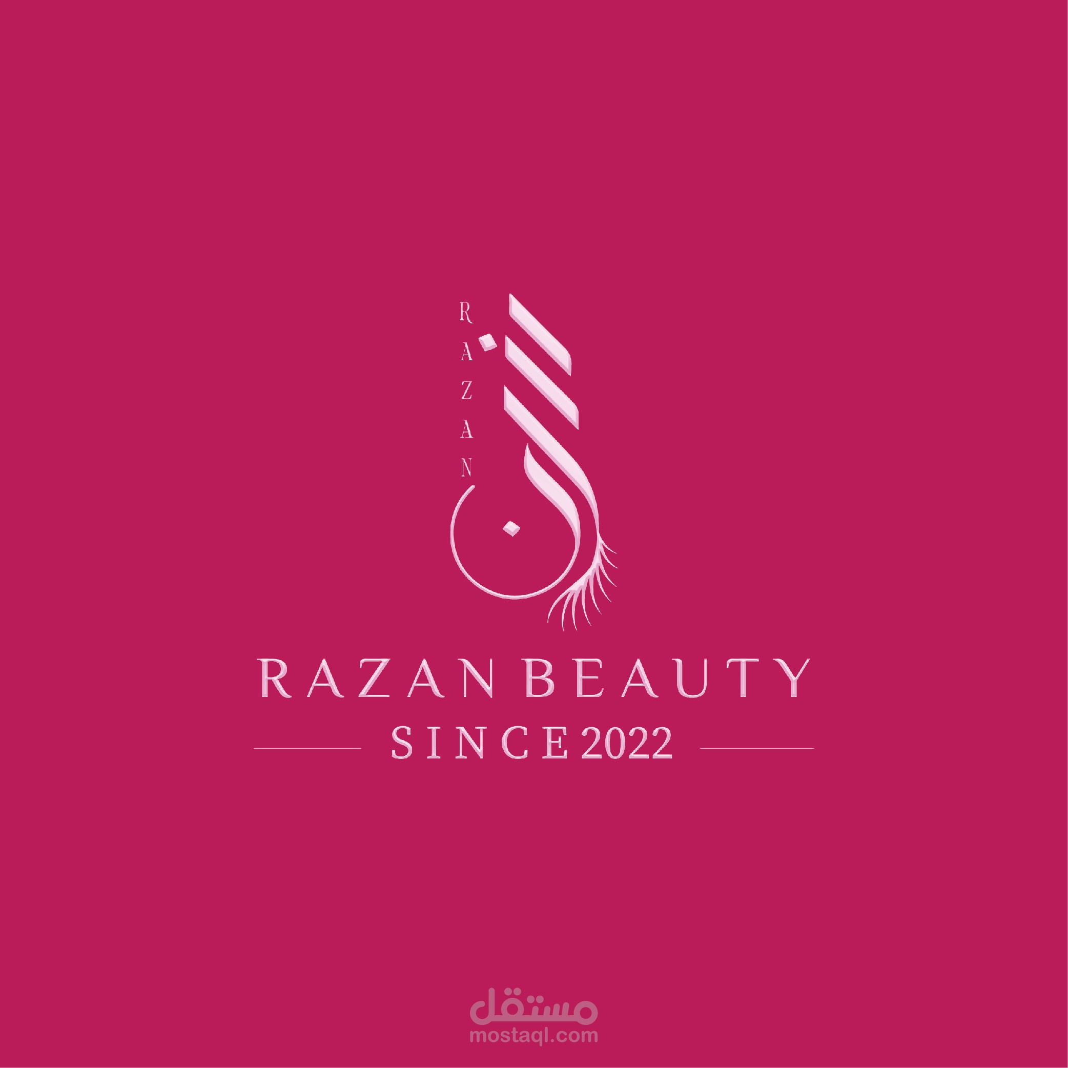 ٌ R A Z A  N B E A U T Y LOGO DESIGN