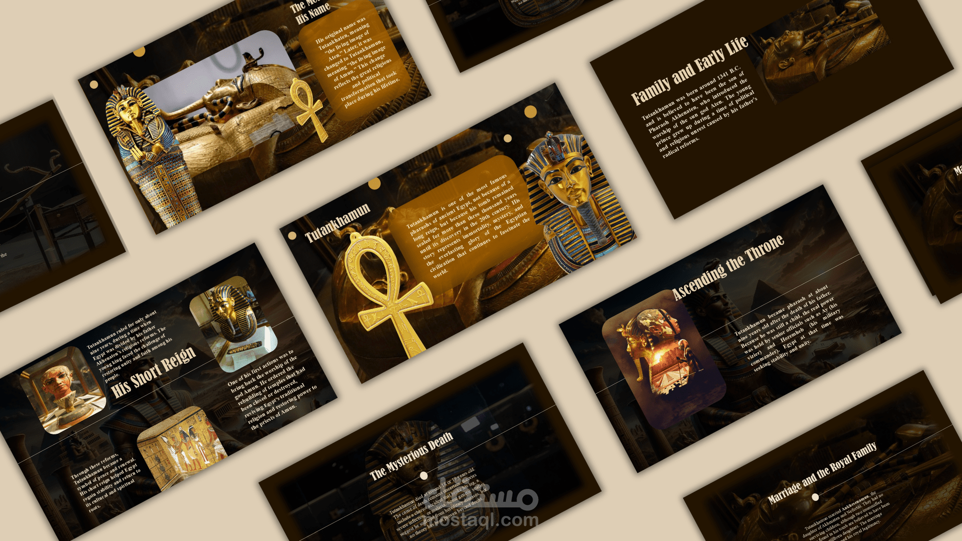 باوربوينت احترافى عن توت عنخ آمون