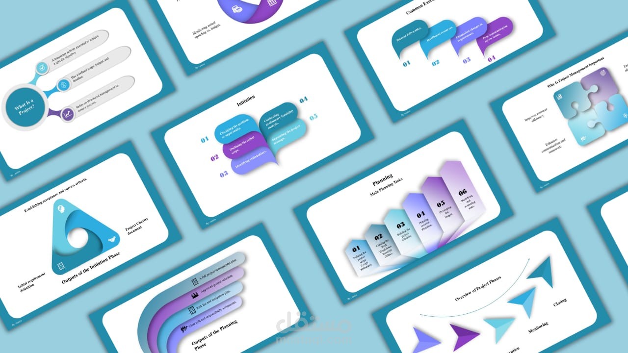 عرض باوربوينت إنفوجرافيك