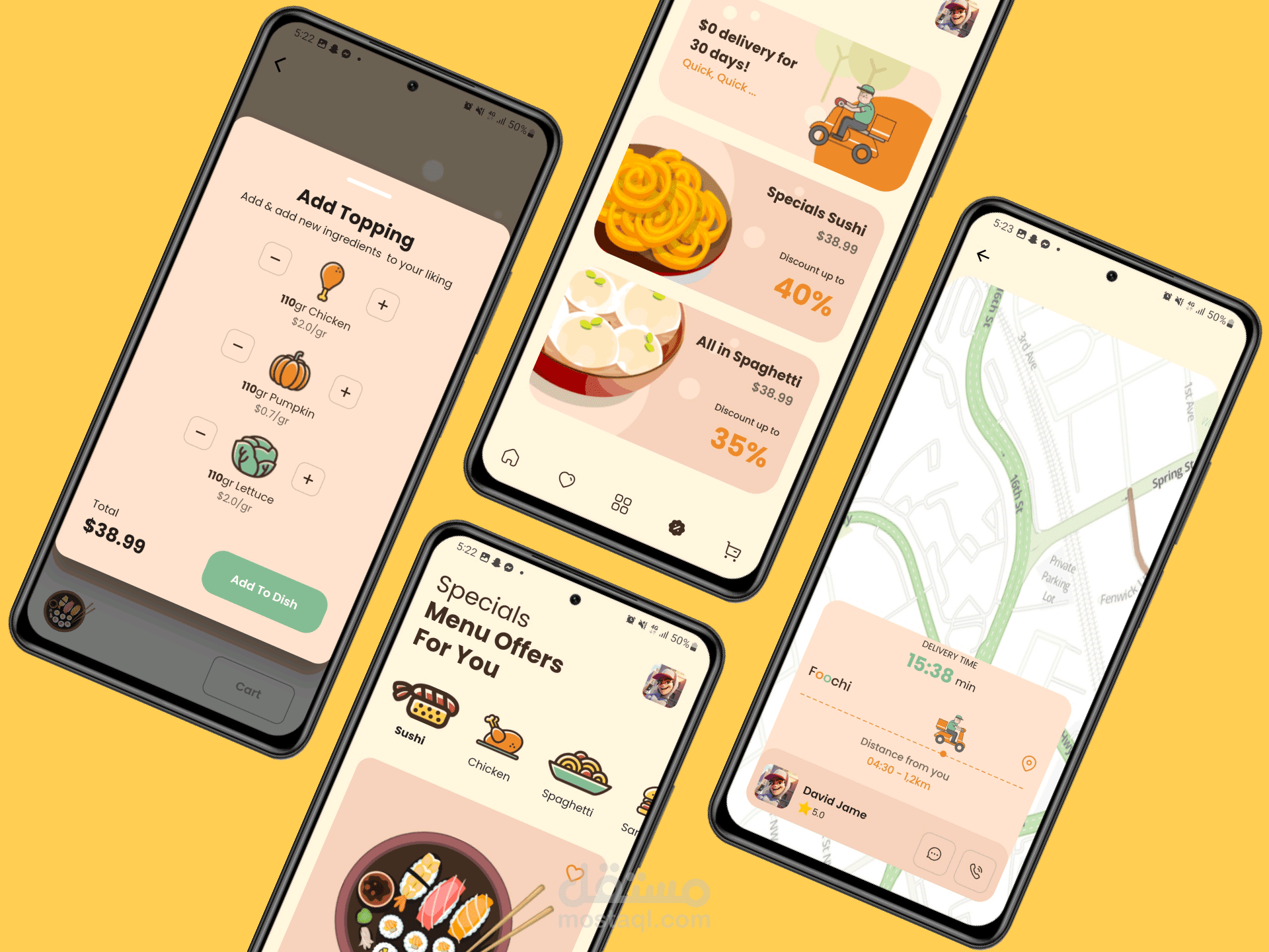 Foochi — تطبيق توصيل الطعام الذكي